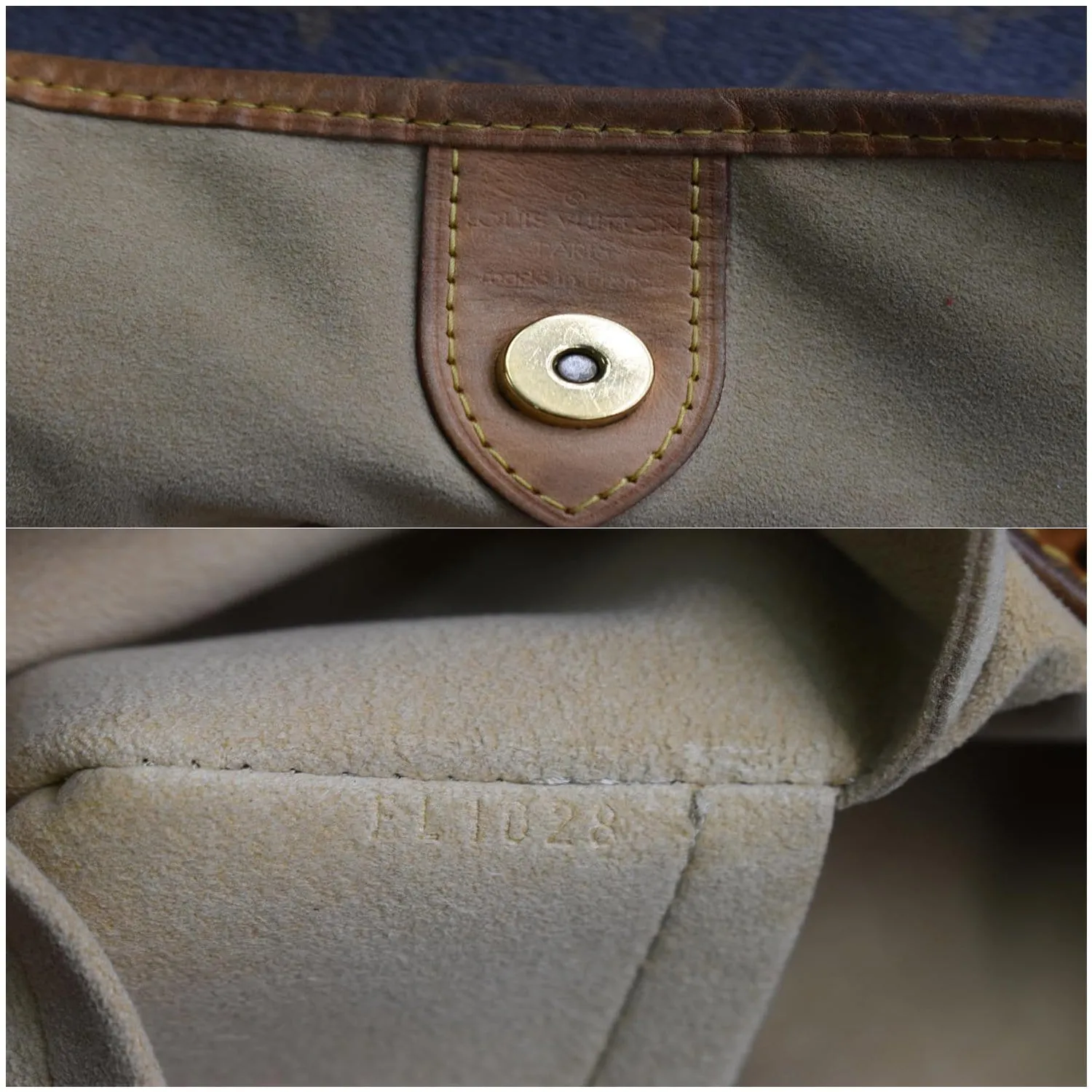 LOUIS VUITTON Galliera PM Monogram Canvas Hobo Shoulder Bag Brown