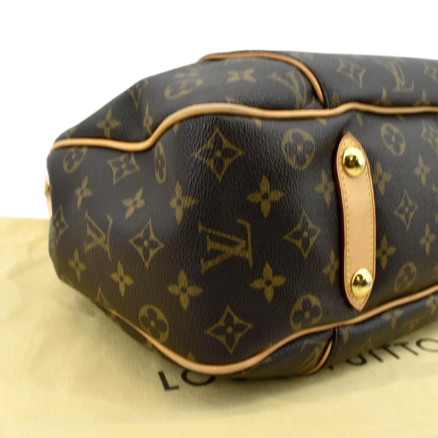 LOUIS VUITTON Galliera PM Monogram Canvas Hobo Shoulder Bag Brown