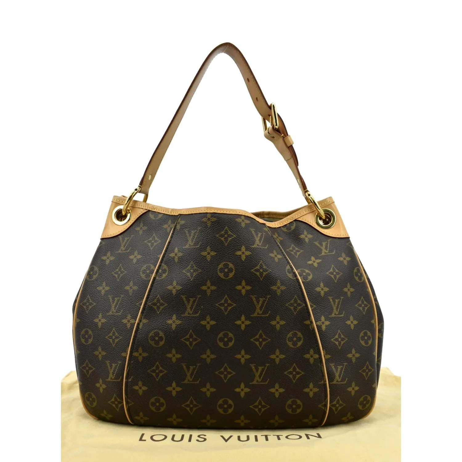 LOUIS VUITTON Galliera PM Monogram Canvas Hobo Shoulder Bag Brown