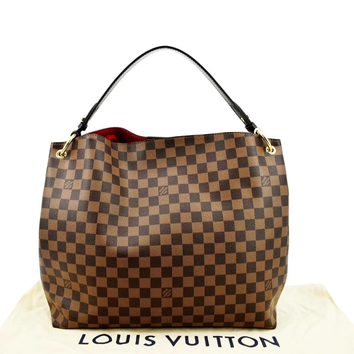 LOUIS VUITTON Graceful MM Damier Ebene Shoulder Bag Brown