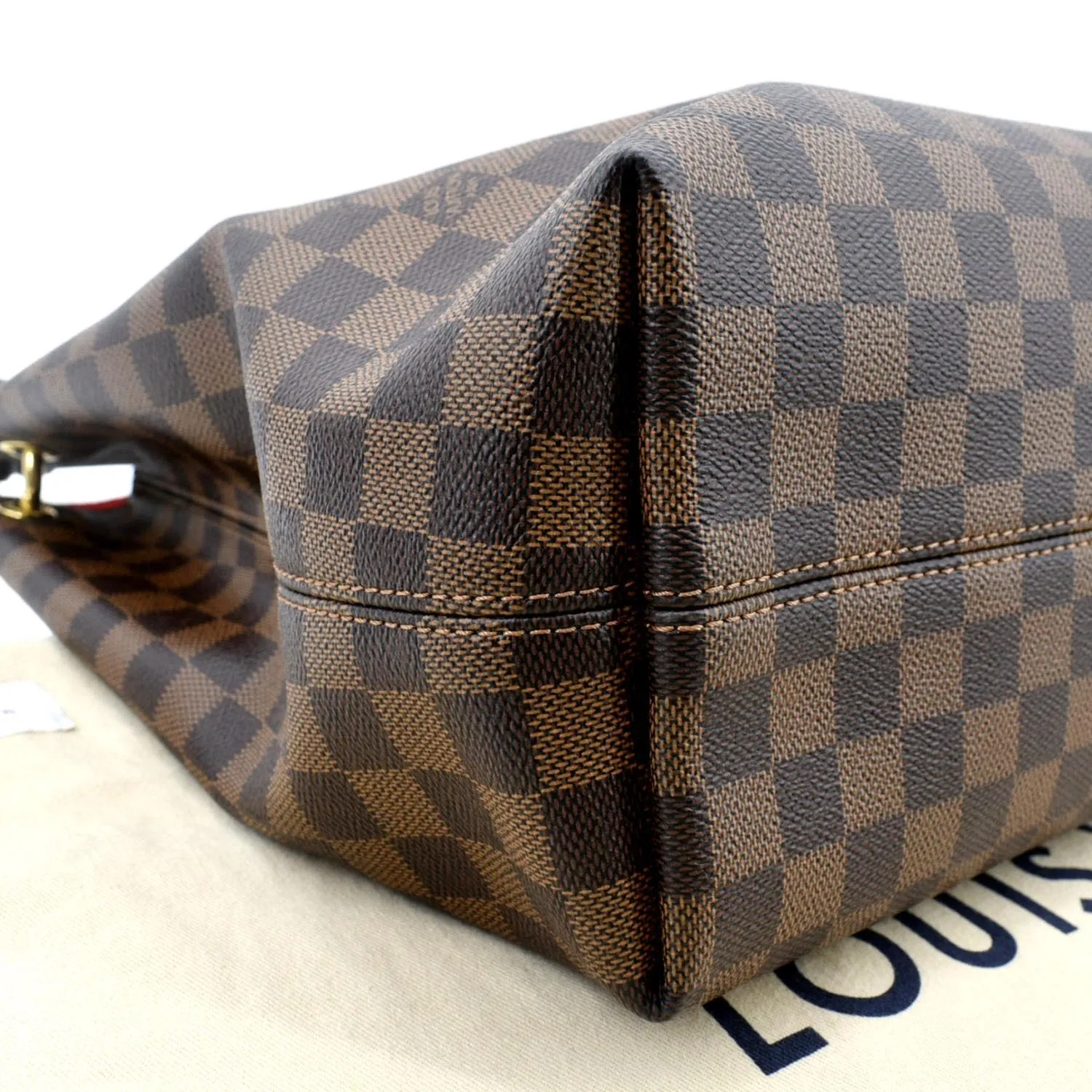 LOUIS VUITTON Graceful MM Damier Ebene Shoulder Bag Brown