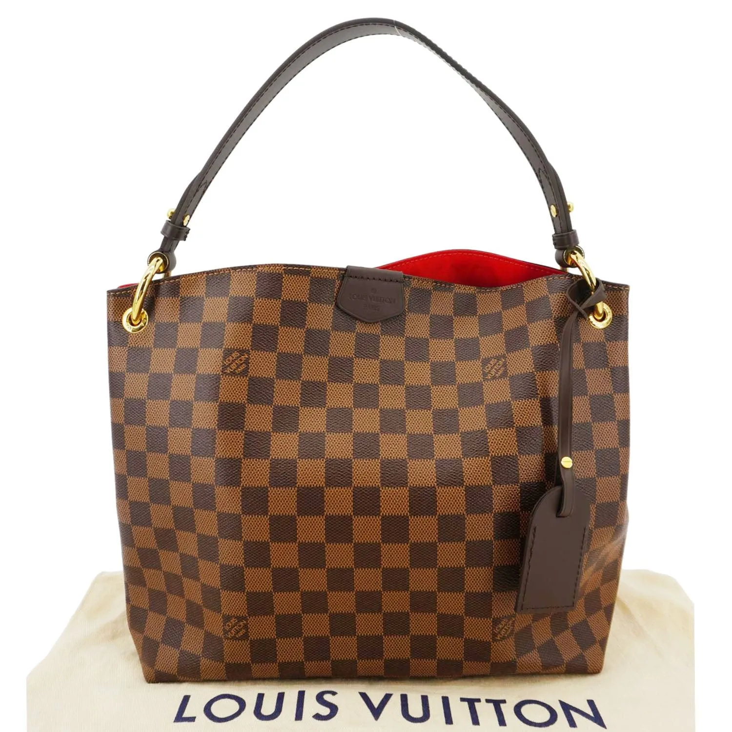 LOUIS VUITTON Graceful PM Damier Ebene Shoulder Bag Brown