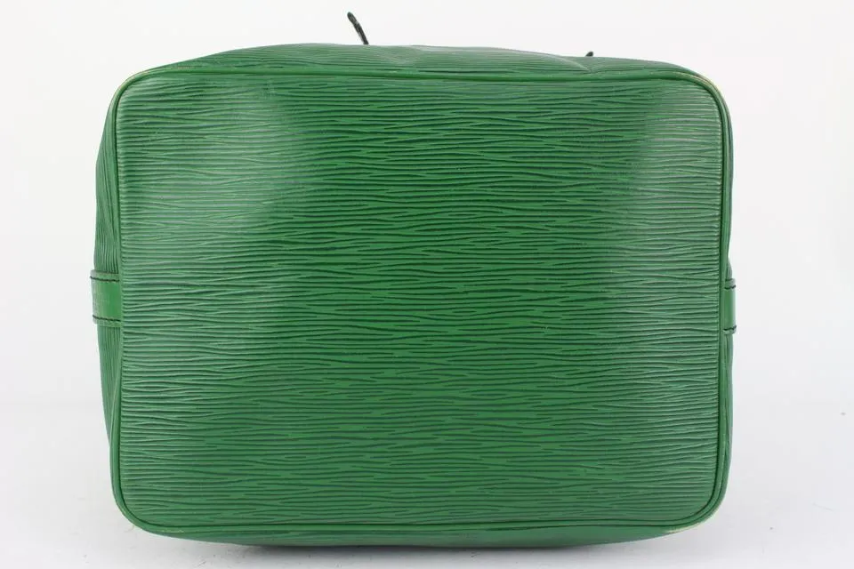 Louis Vuitton Green Epi Leather Borneo Petit Noe Drawstring Bucket Hobo 820lv82