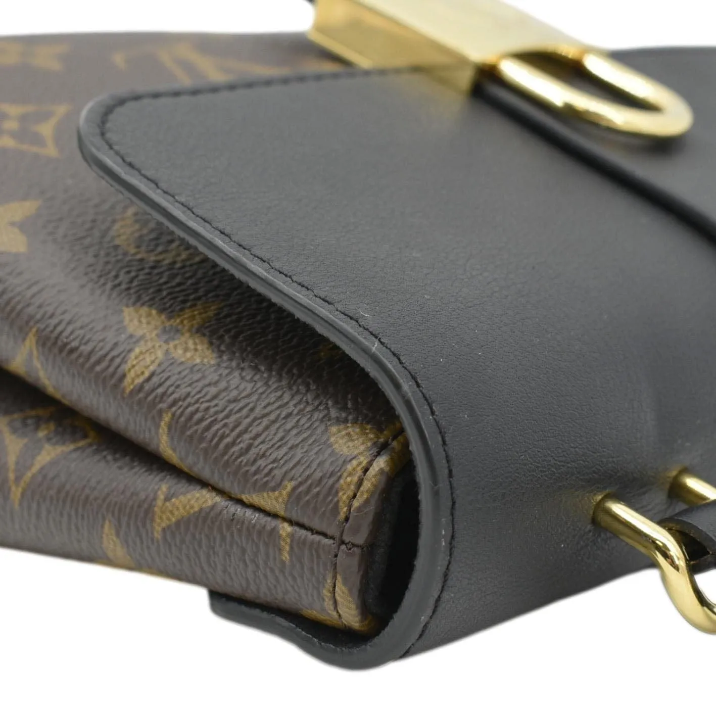 LOUIS VUITTON Locky BB Monogram Canvas Shoulder Bag Brown