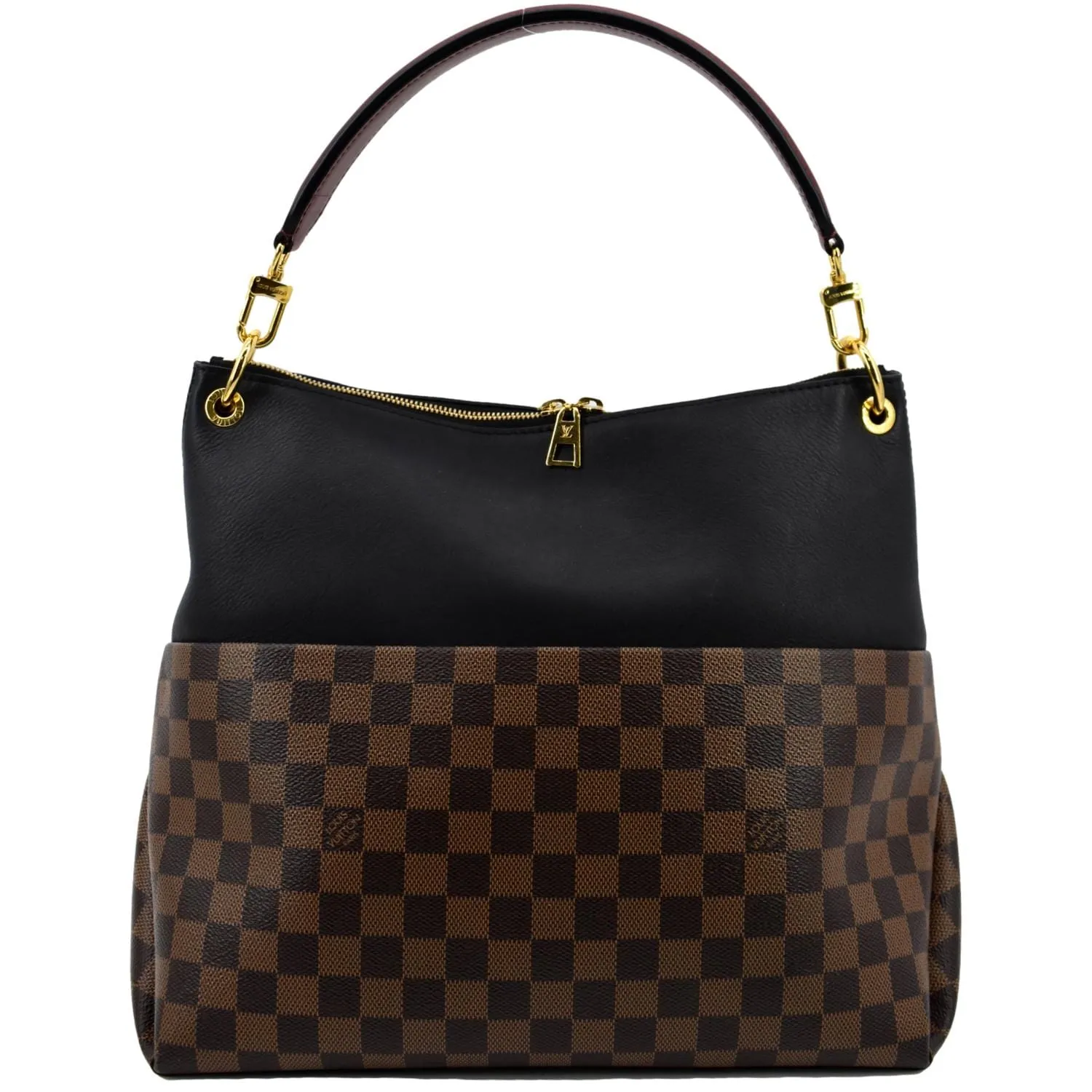 LOUIS VUITTON Maida Damier Ebene Hobo Bag Noir