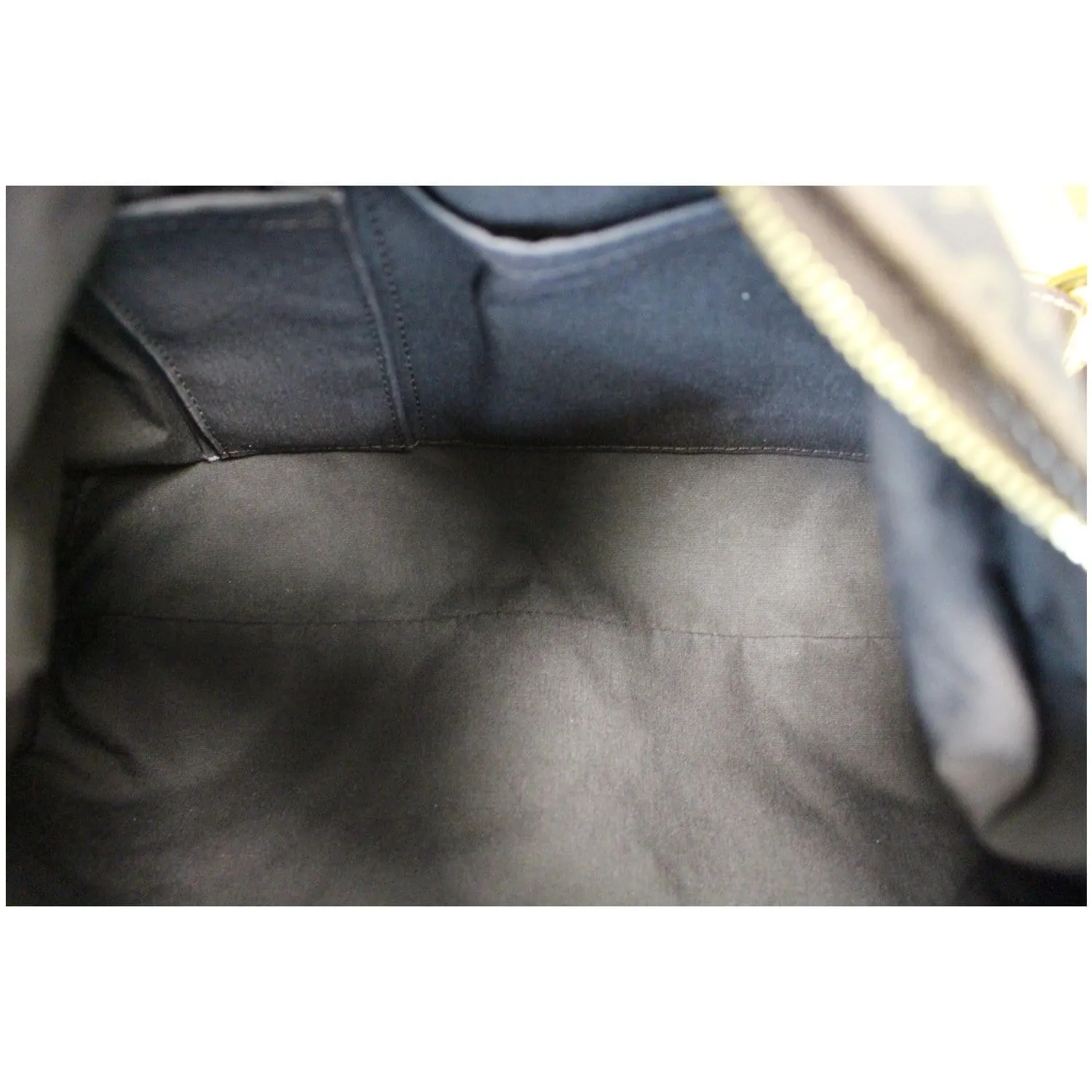 LOUIS VUITTON Manon MM Mini Lin Monogram Hobo Bag Black