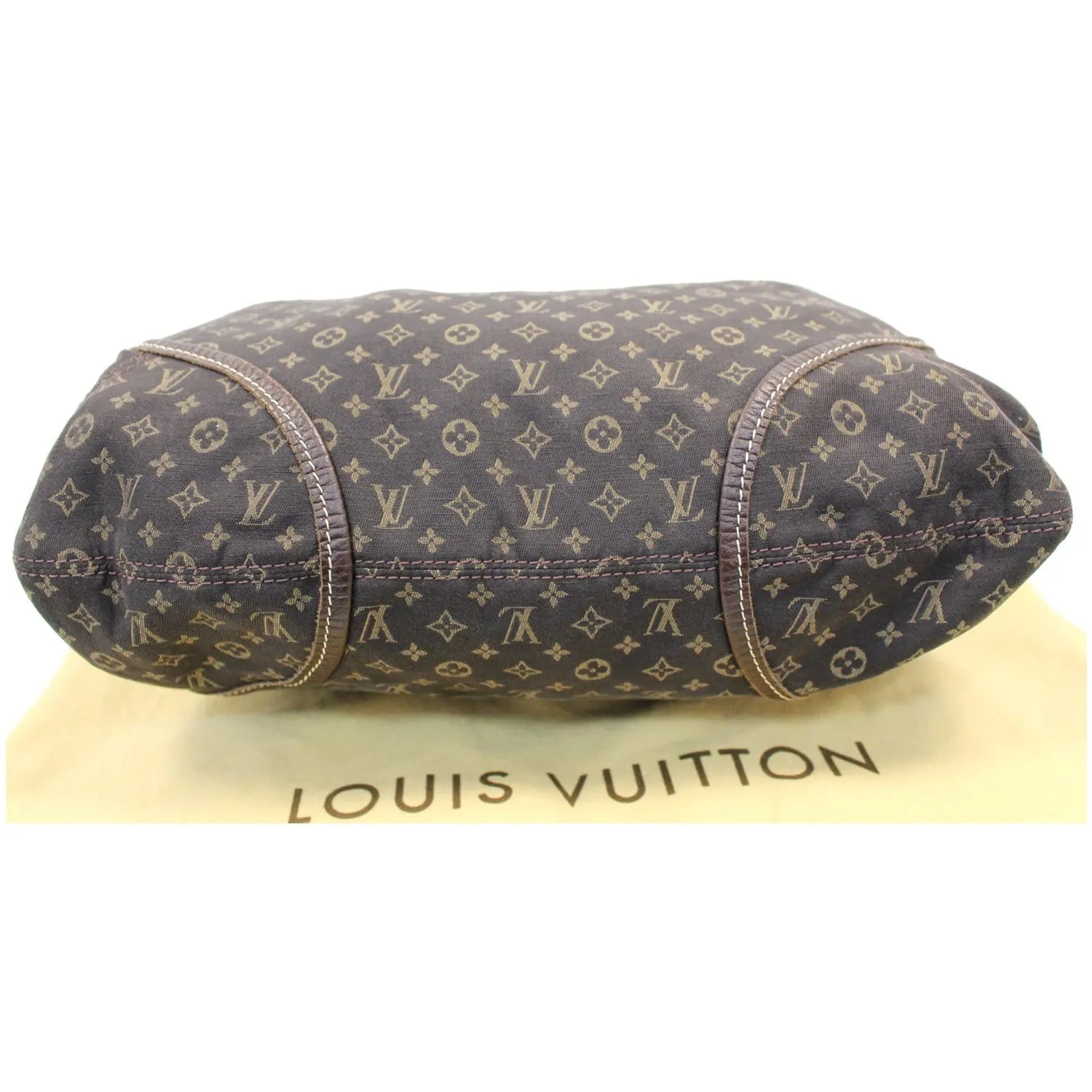 LOUIS VUITTON Manon MM Mini Lin Monogram Hobo Bag Black