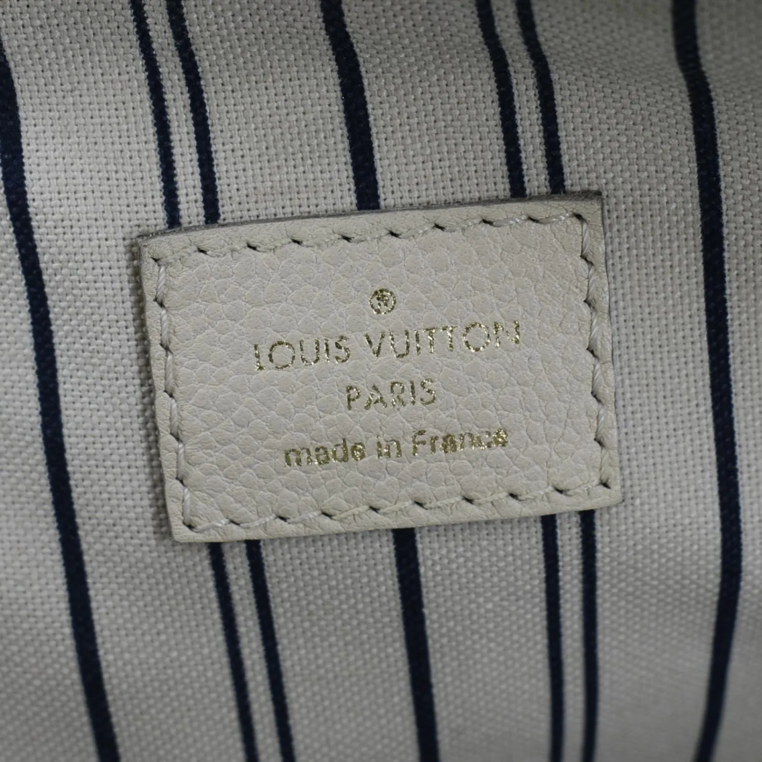 LOUIS VUITTON Marais MM Empreinte Leather Hobo Bag Ivory