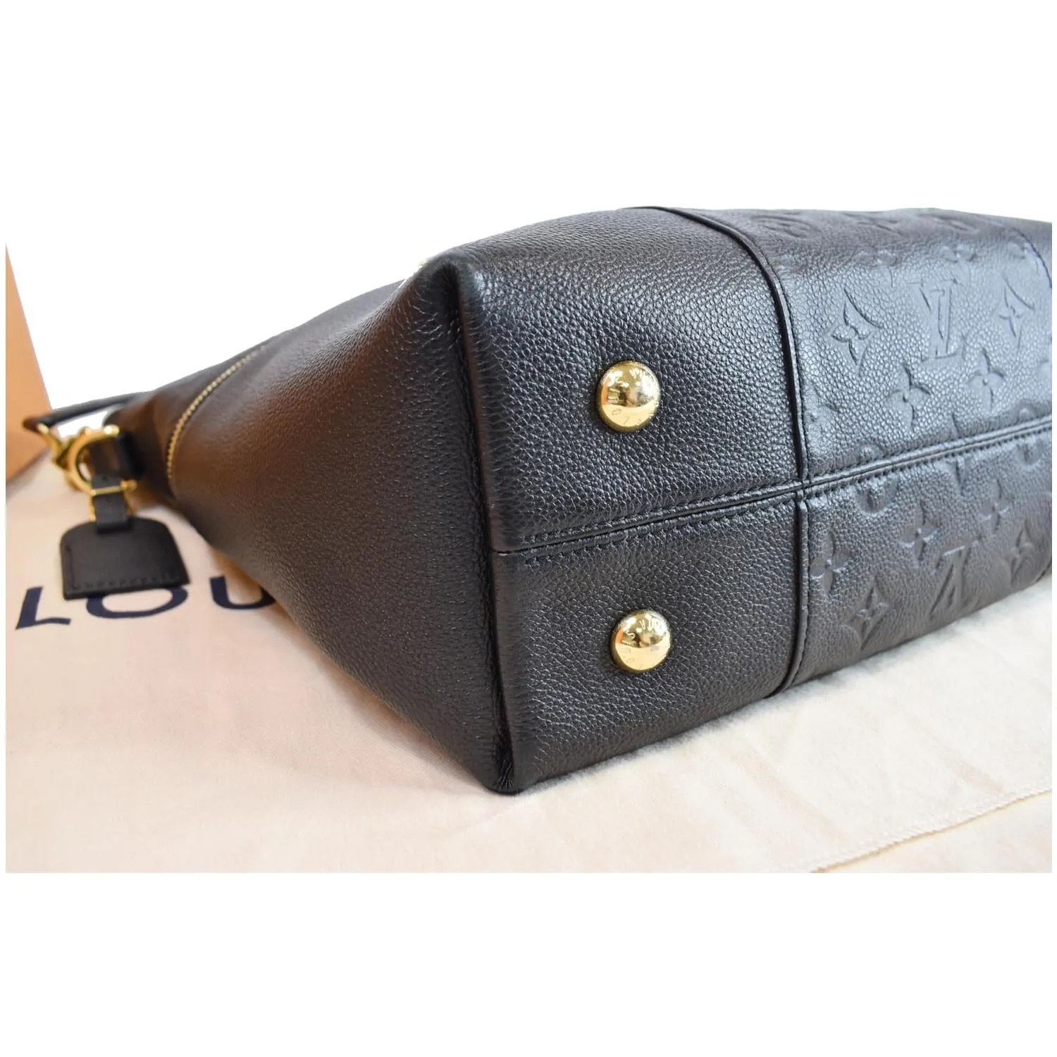 LOUIS VUITTON Melie Empreinte Leather Hobo Shoulder Bag Black