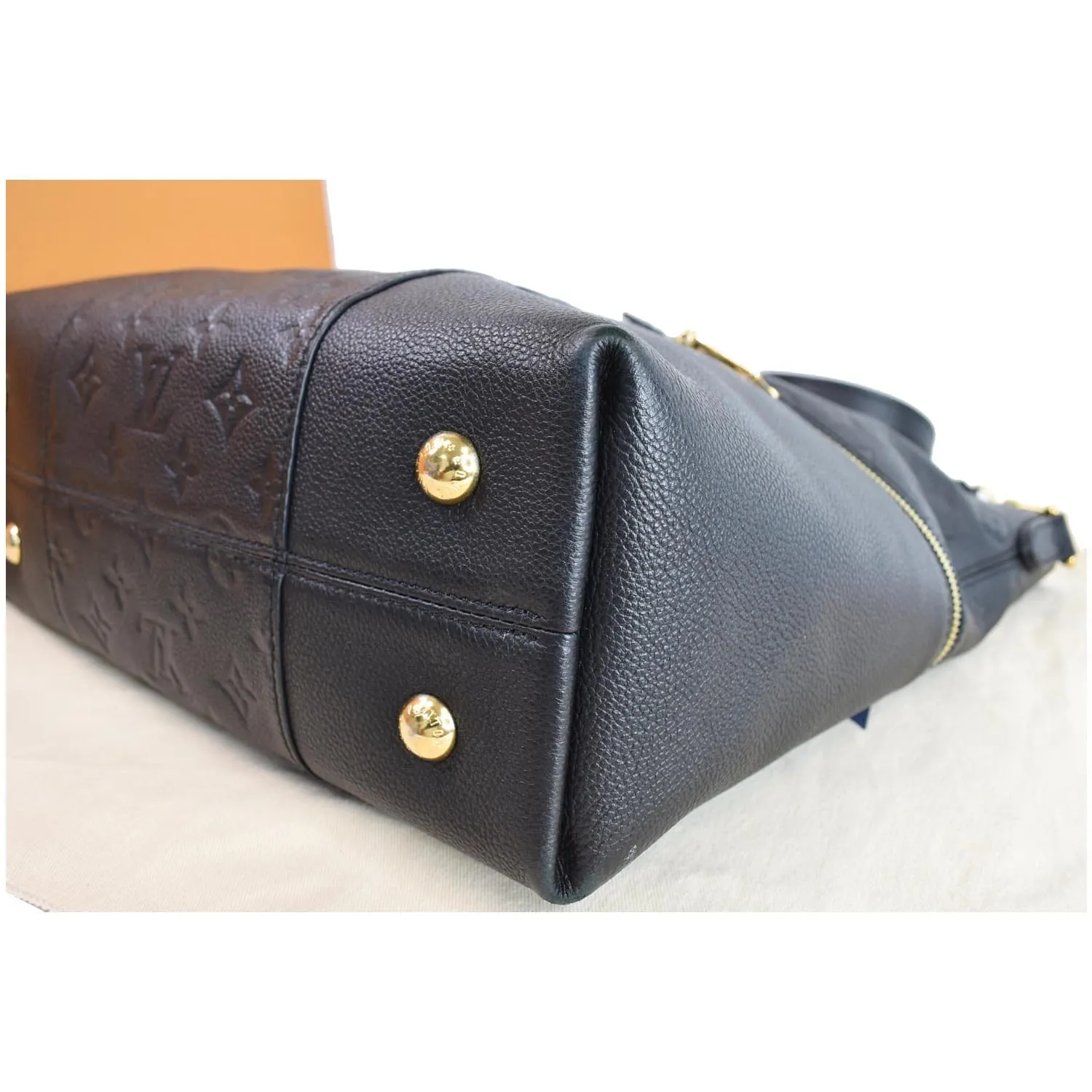 LOUIS VUITTON Melie Empreinte Leather Hobo Shoulder Bag Black