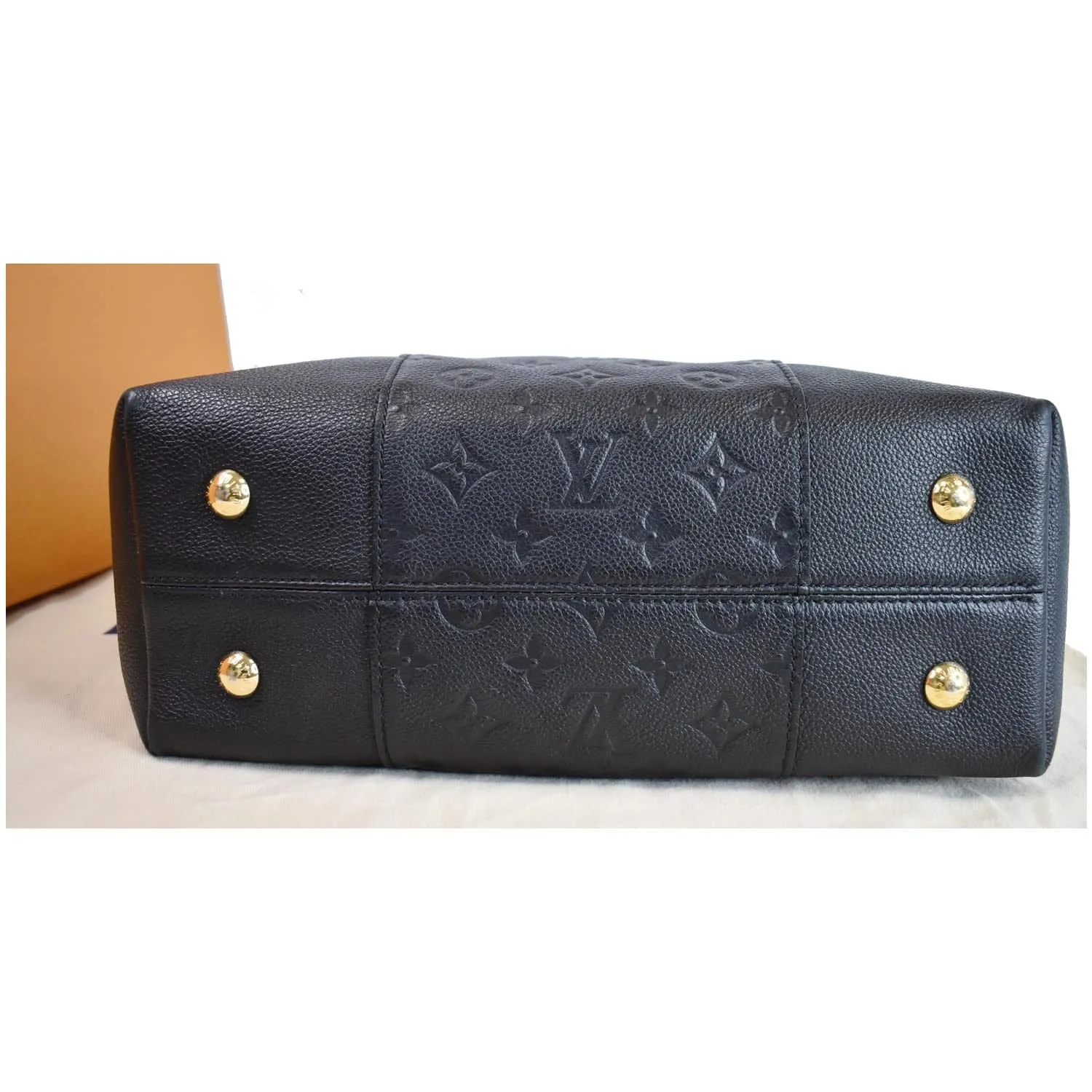 LOUIS VUITTON Melie Empreinte Leather Hobo Shoulder Bag Black