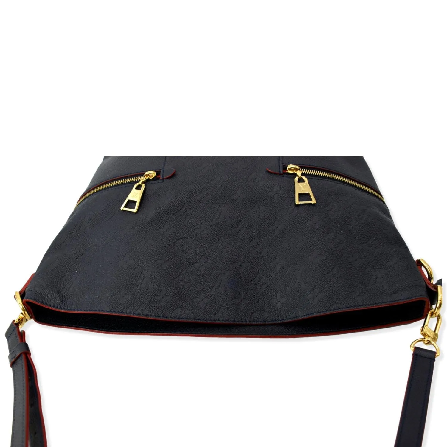LOUIS VUITTON Melie Empreinte Leather Hobo Shoulder Bag Marine Rouge