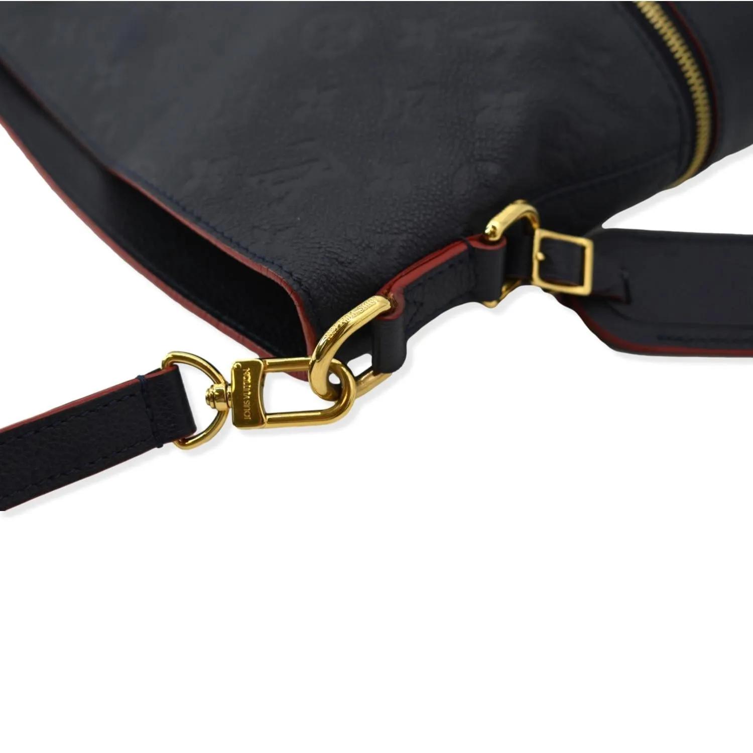 LOUIS VUITTON Melie Empreinte Leather Hobo Shoulder Bag Marine Rouge