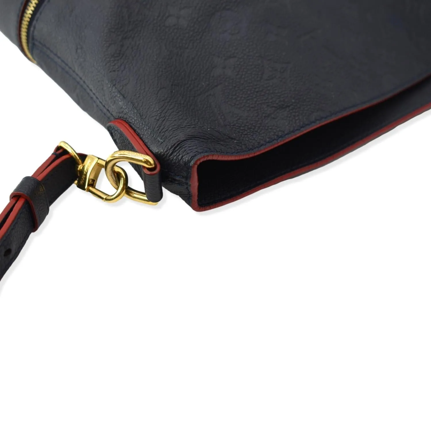 LOUIS VUITTON Melie Empreinte Leather Hobo Shoulder Bag Marine Rouge