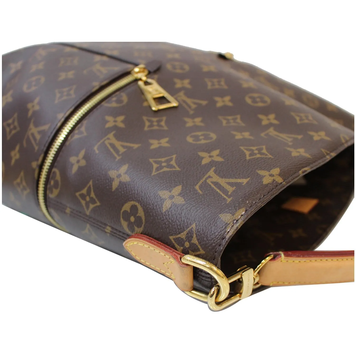 LOUIS VUITTON Melie Monogram Canvas Hobo Shoulder Bag Brown