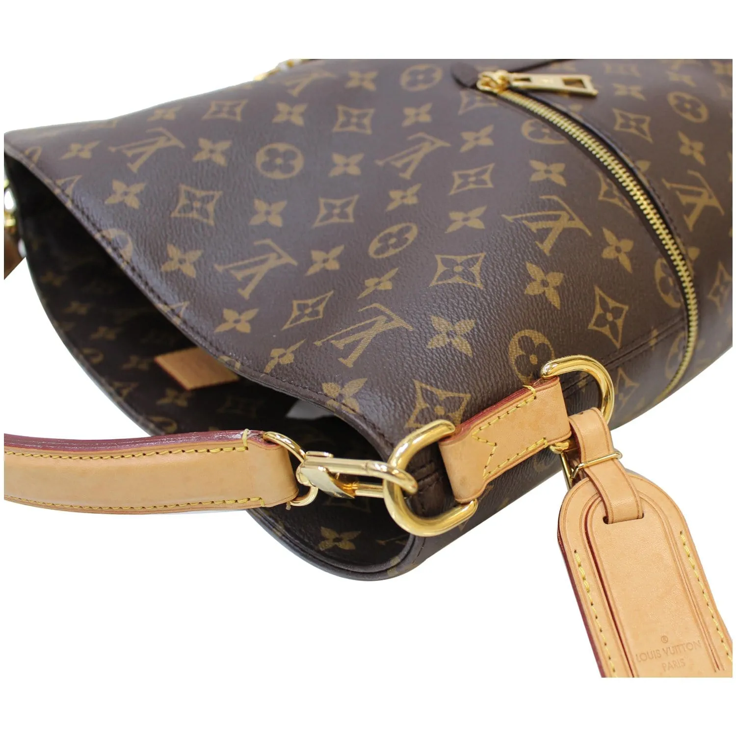 LOUIS VUITTON Melie Monogram Canvas Hobo Shoulder Bag Brown