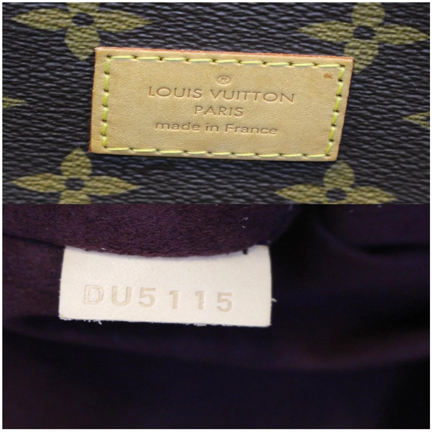 LOUIS VUITTON Melie Monogram Canvas Hobo Shoulder Bag Brown