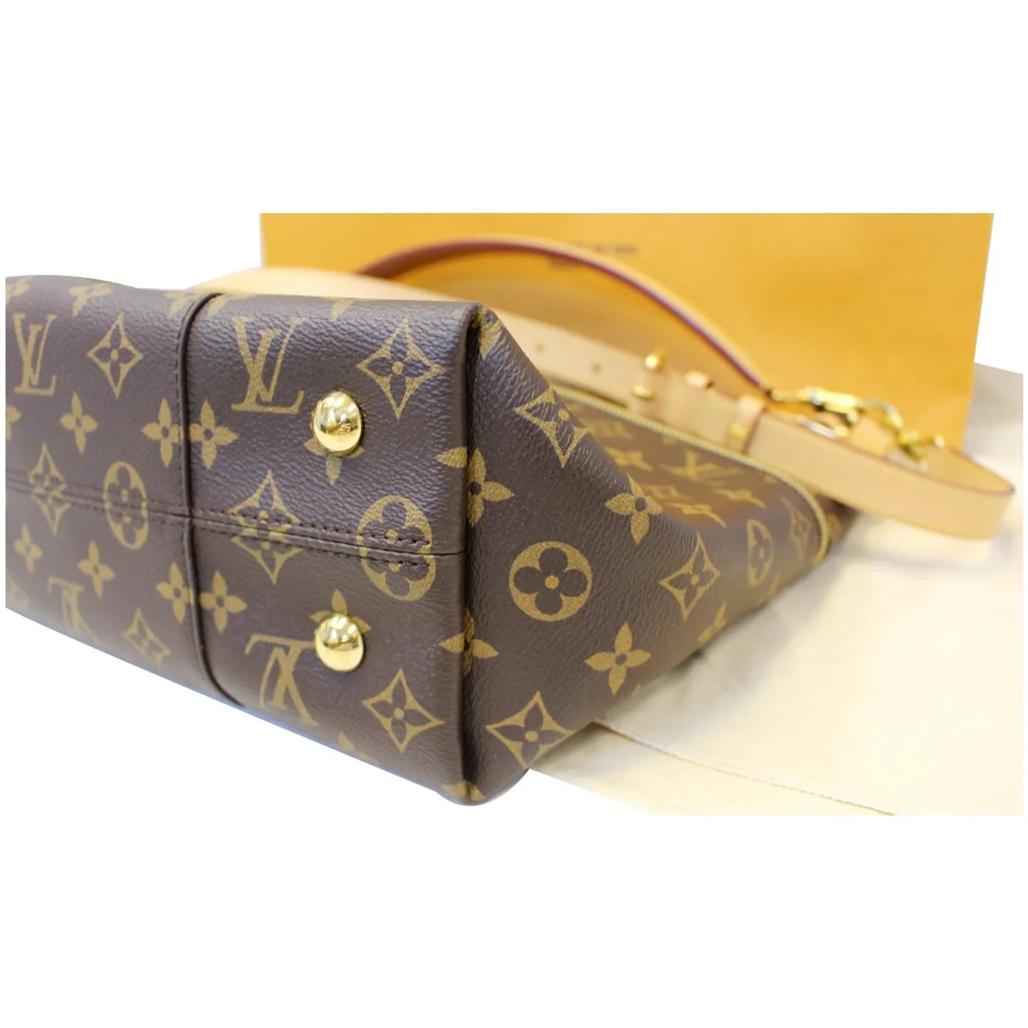 LOUIS VUITTON Melie Monogram Canvas Hobo Shoulder Bag Brown
