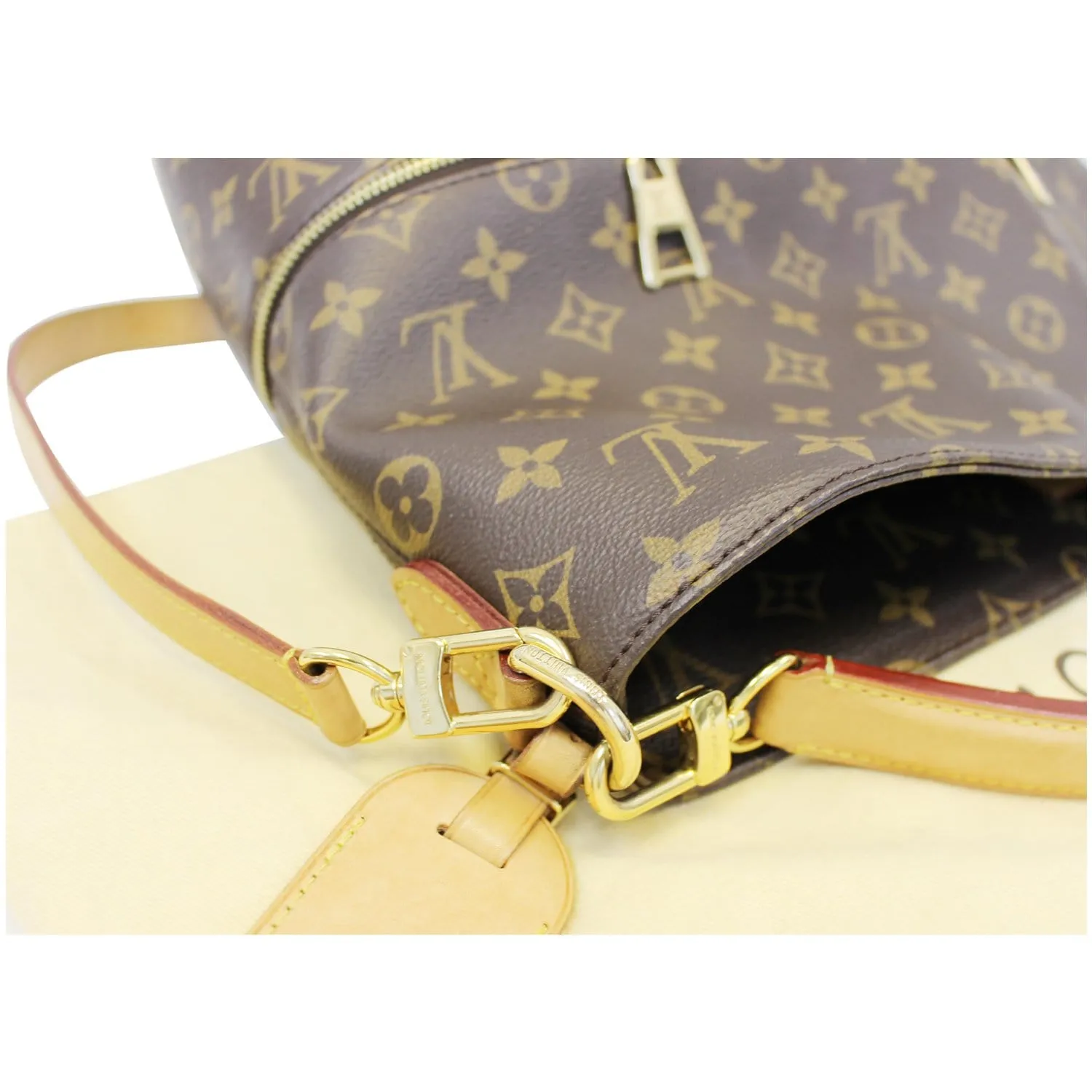 LOUIS VUITTON Melie Monogram Canvas Hobo Shoulder Bag Brown