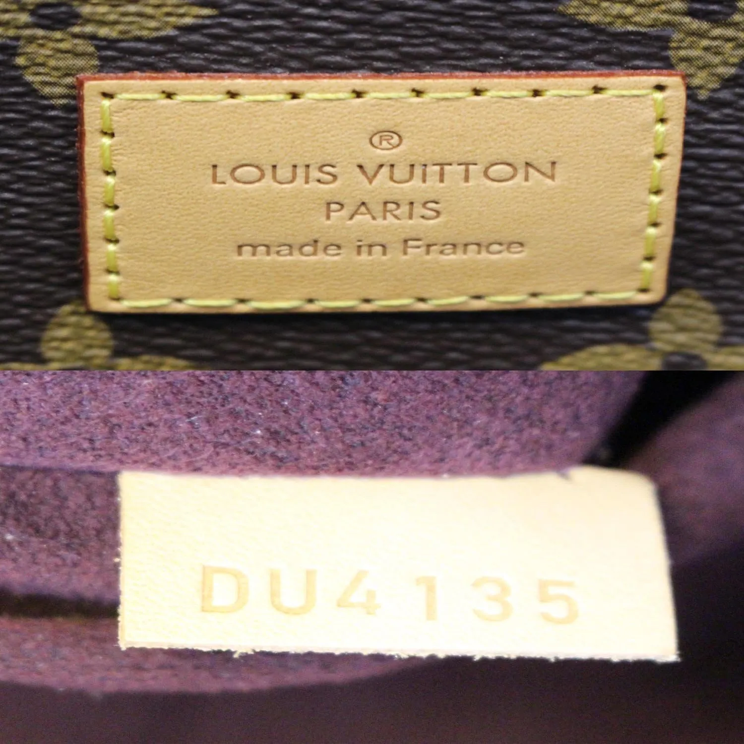 LOUIS VUITTON Melie Monogram Canvas Hobo Shoulder Bag Brown