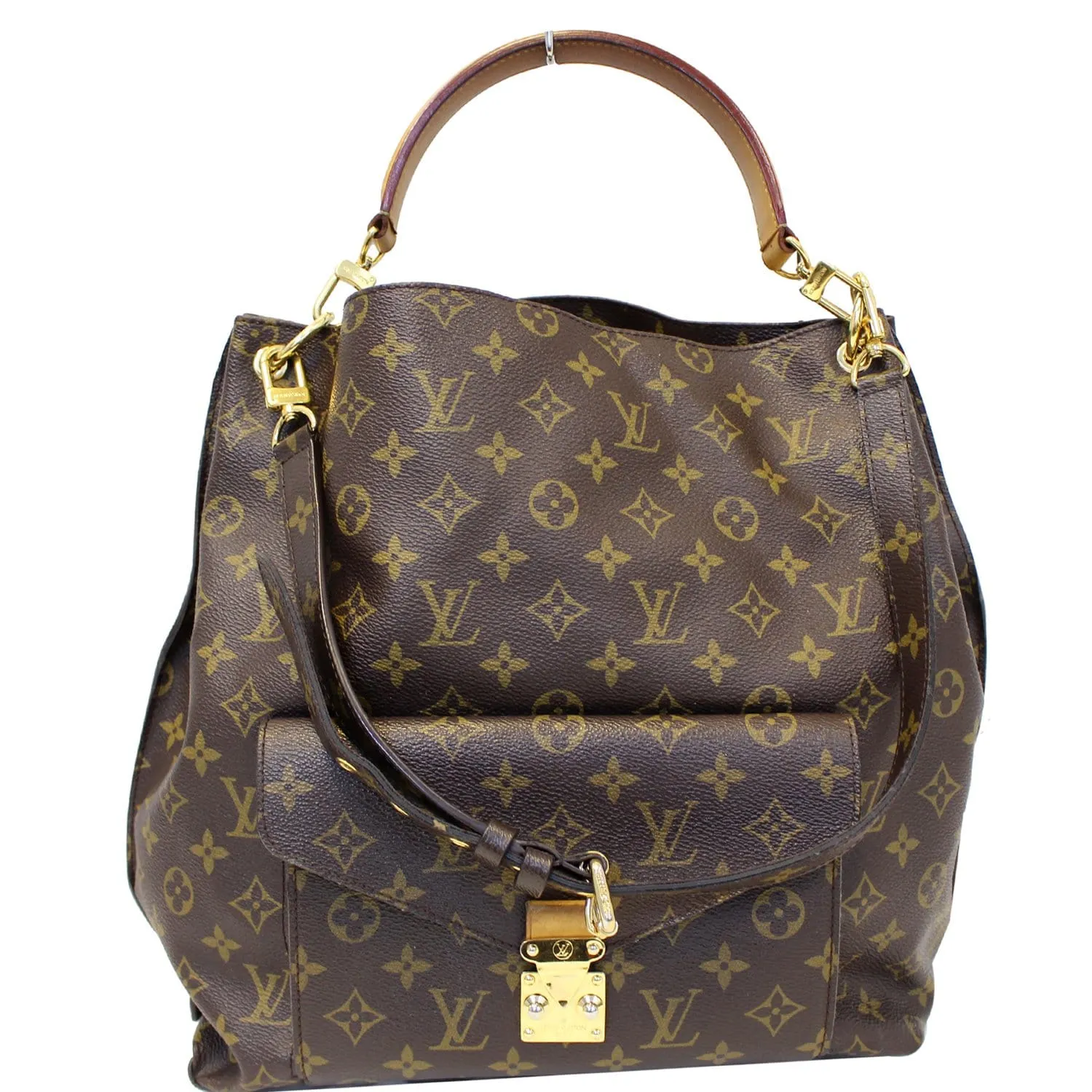 LOUIS VUITTON Metis Hobo Monogram Canvas Shoulder Bag Brown