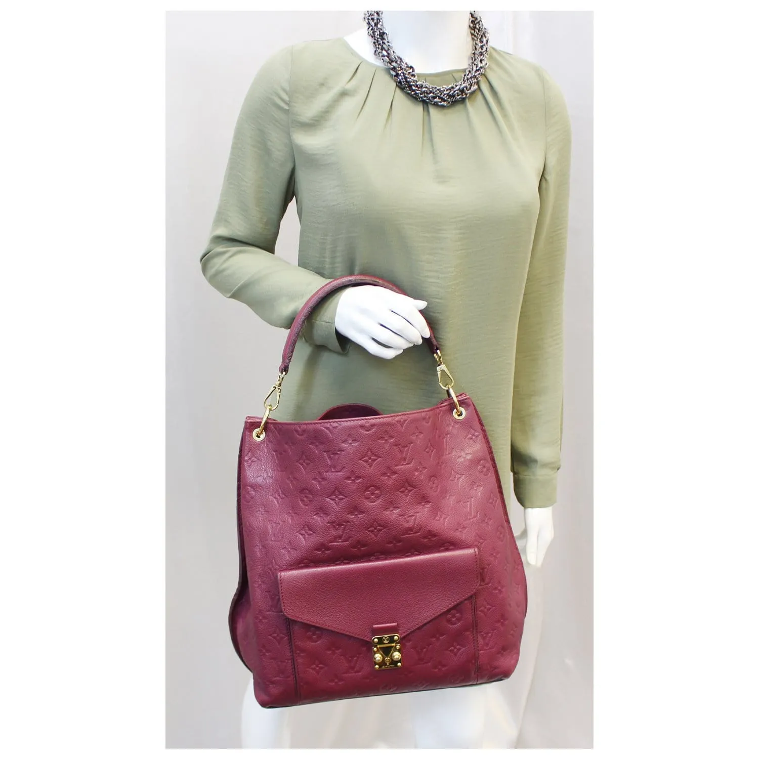 LOUIS VUITTON Metis Monogram Empreinte Hobo Bag Purple