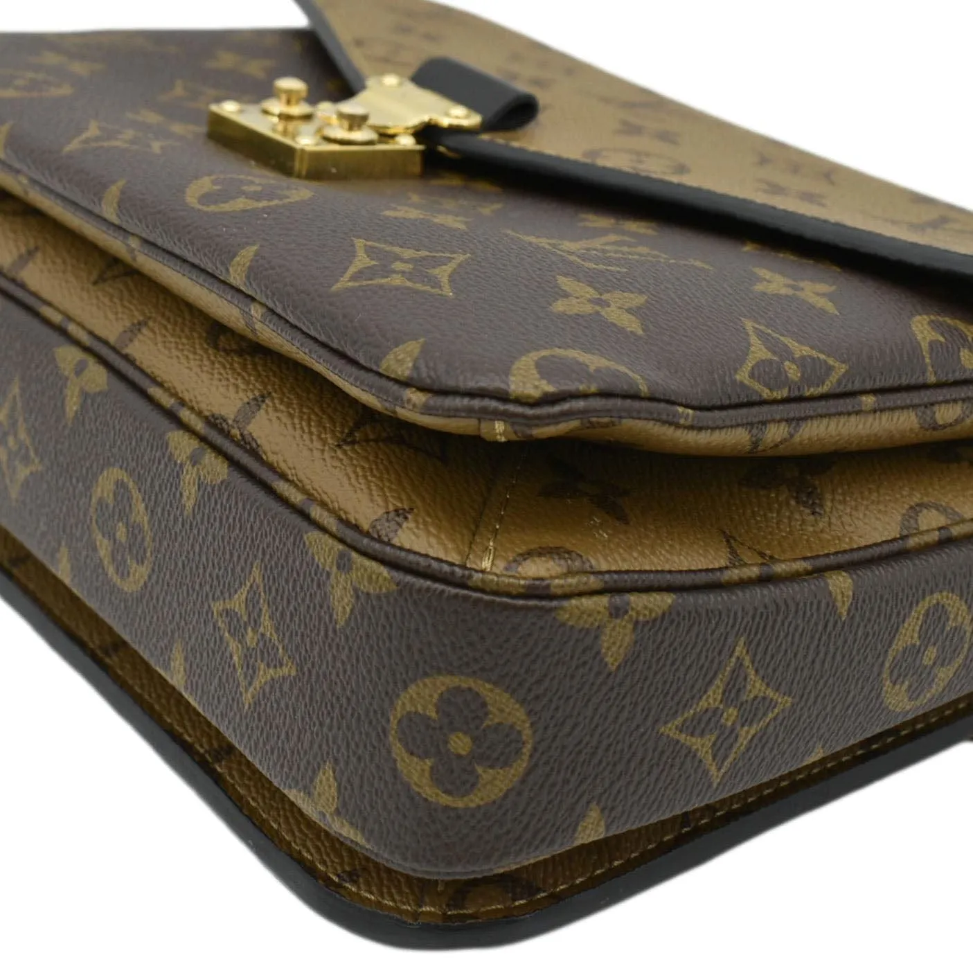 LOUIS VUITTON Metis Pochette Reverse Monogram Canvas Crossbody Bag Brown