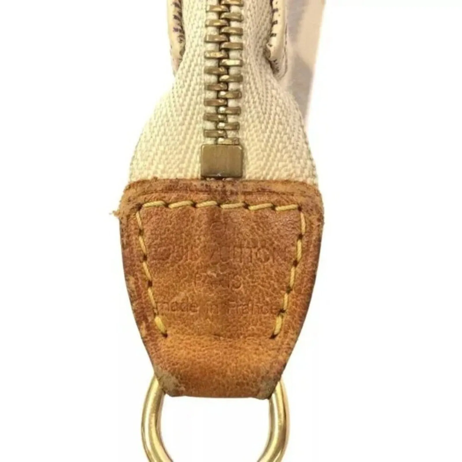 LOUIS VUITTON Mini Pochette Accessories Azur Damier Handbag