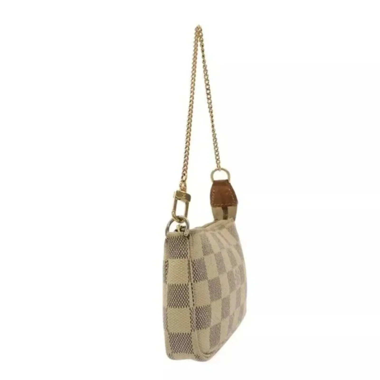 LOUIS VUITTON Mini Pochette Accessories Azur Damier Handbag