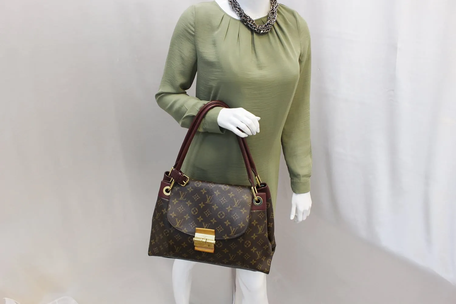 LOUIS VUITTON Monogram Canvas Aurore Olympe Satchel Bag
