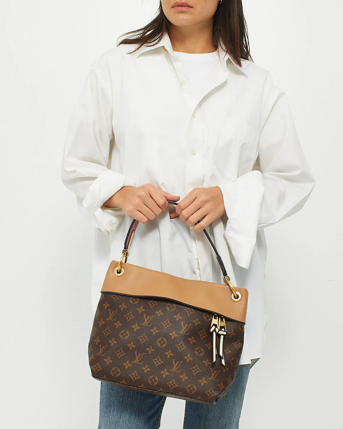 Louis Vuitton Monogram Canvas Beige Tuileries Besace Hobo Shoulder Bag
