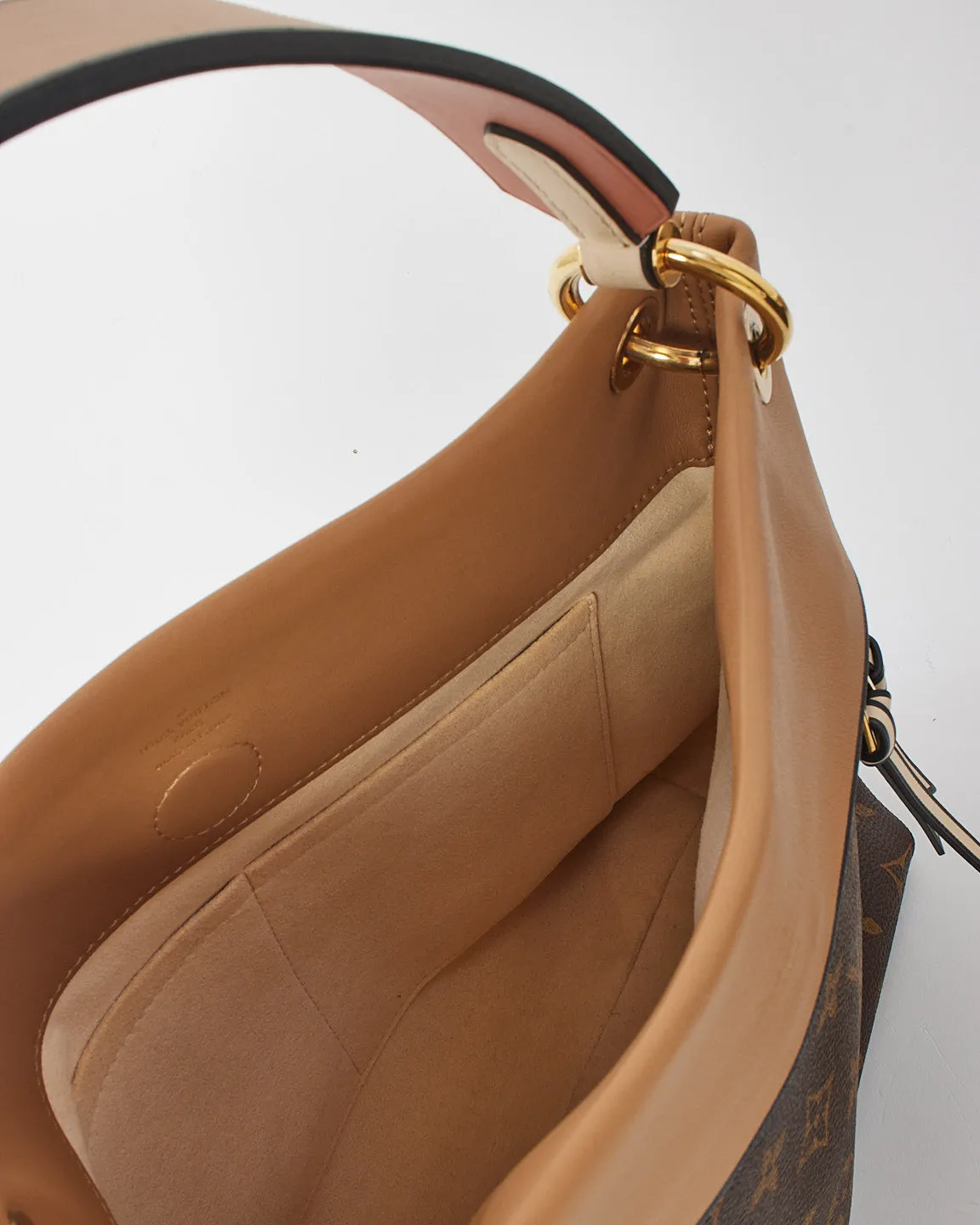 Louis Vuitton Monogram Canvas Beige Tuileries Besace Hobo Shoulder Bag
