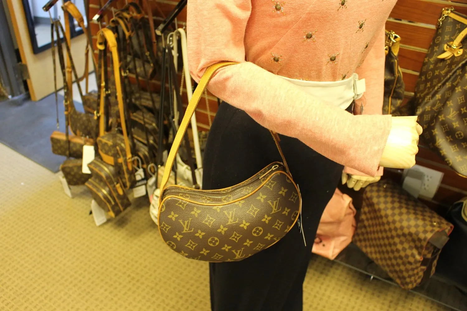 LOUIS VUITTON Monogram Canvas Croissant PM Bag - Final Call