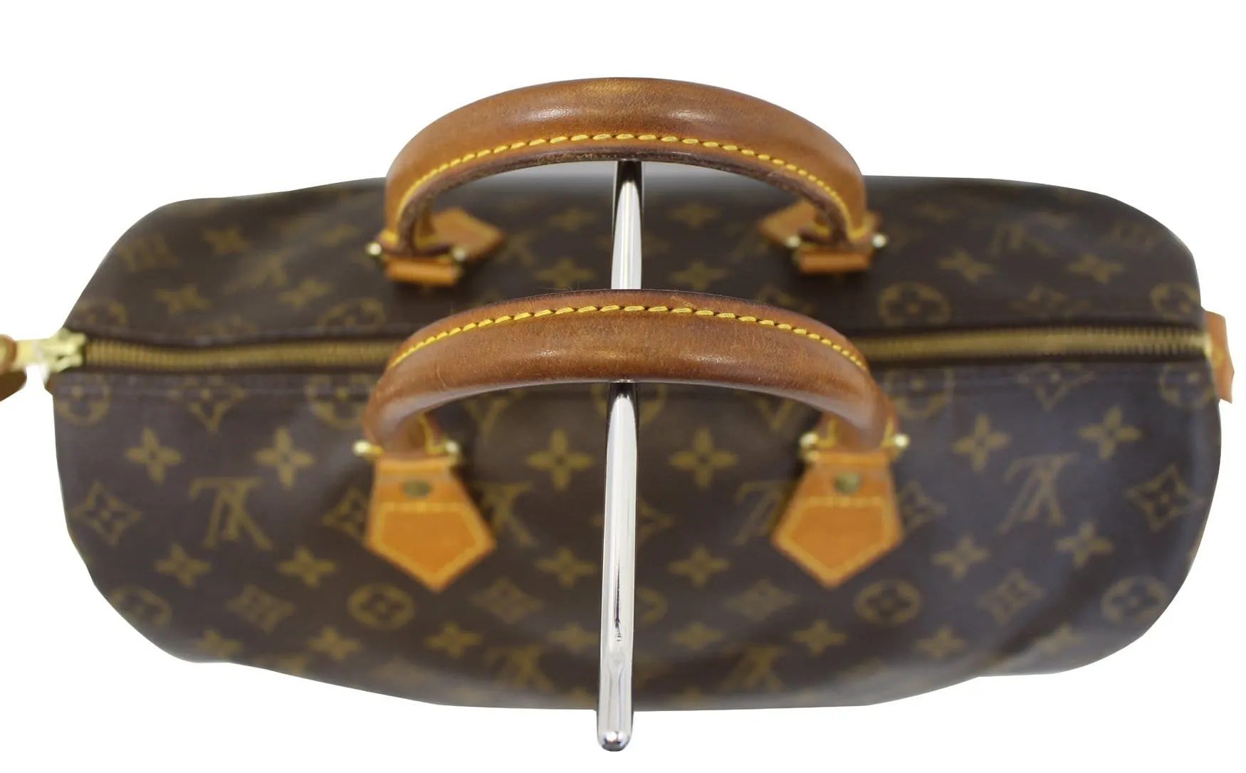 LOUIS VUITTON Monogram Canvas Speedy 35 Satchel Used Bag