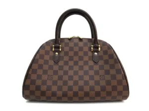 LOUIS VUITTON Monogram Rivela MM Hand bag Damier Ebene