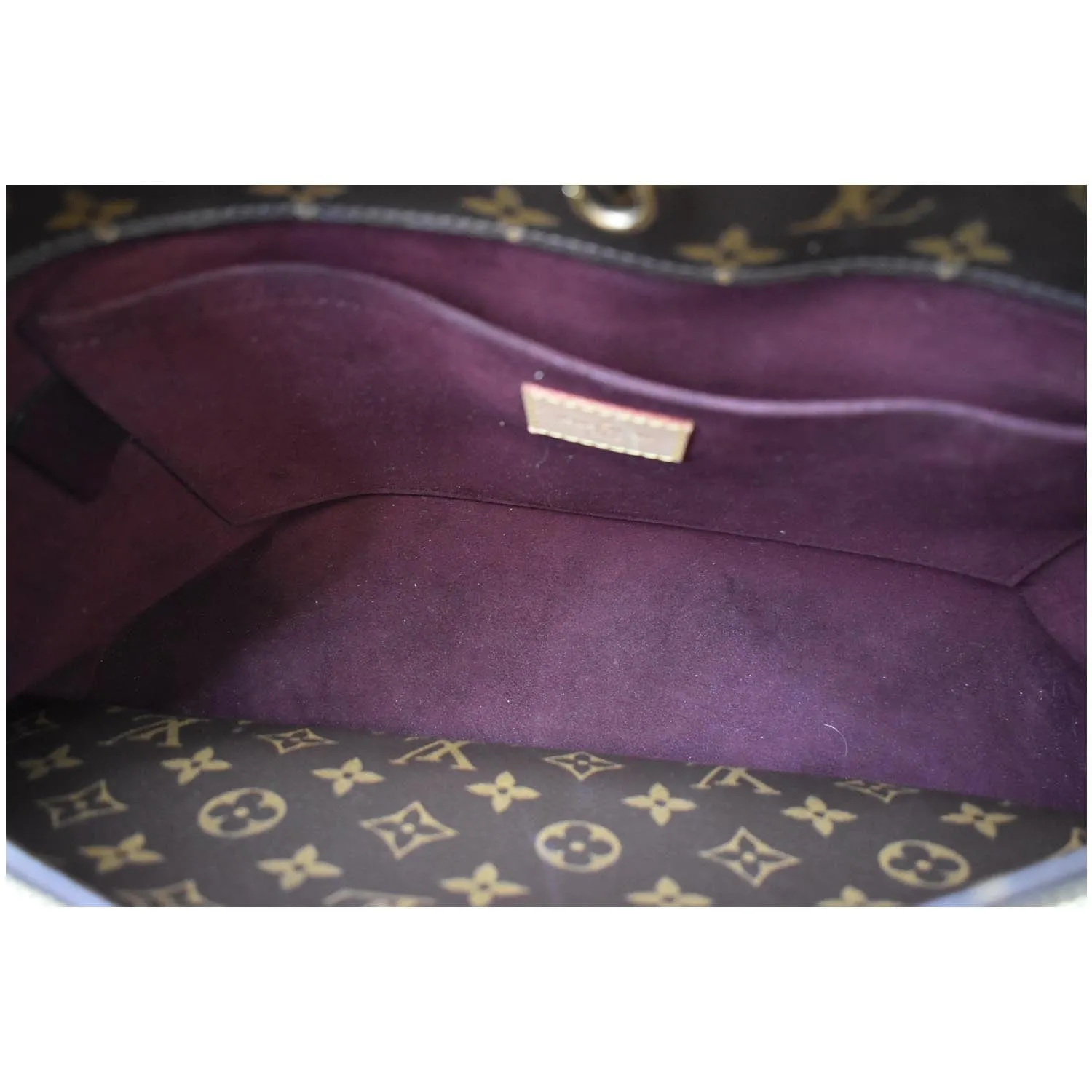 LOUIS VUITTON Montaigne GM Monogram Canvas Shoulder Bag Brown