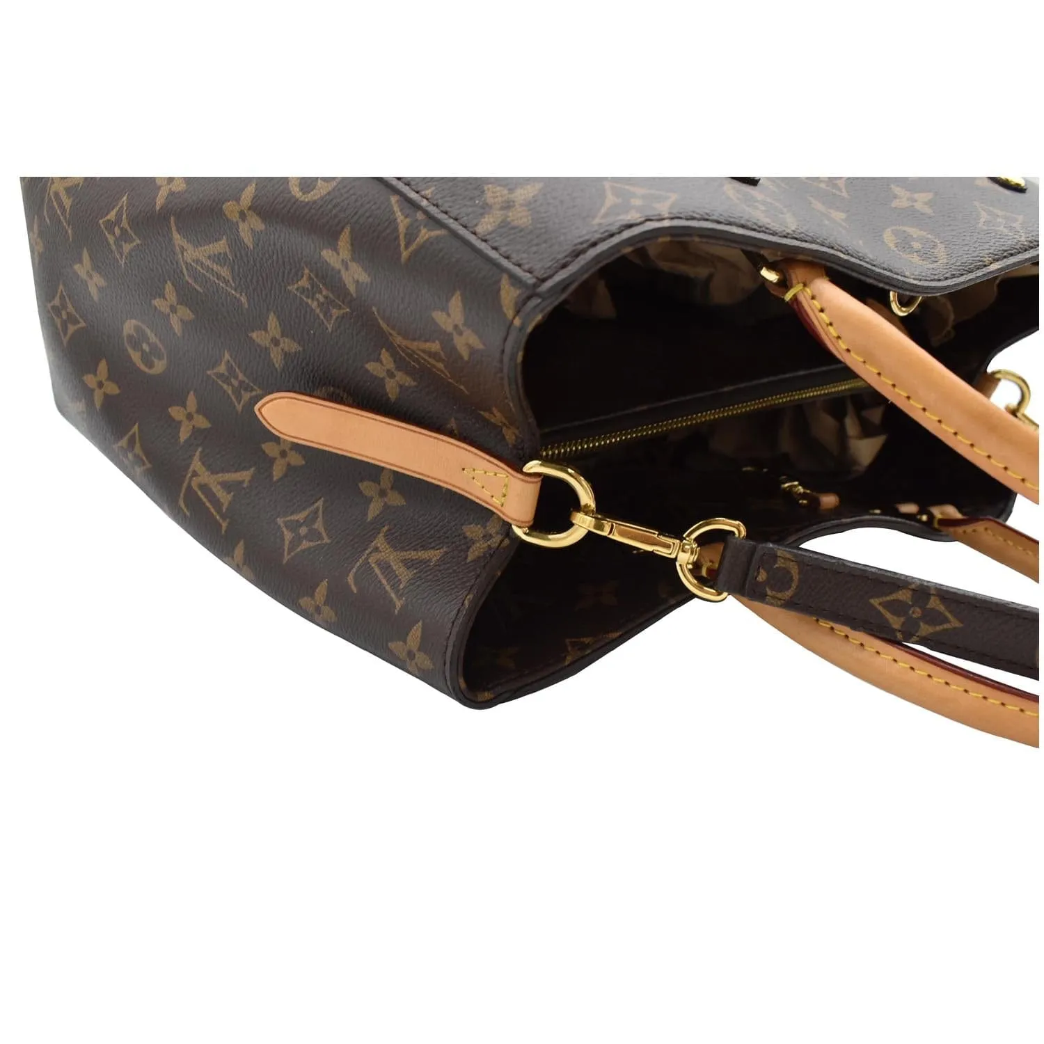 LOUIS VUITTON Montaigne GM Monogram Canvas Shoulder Bag Brown