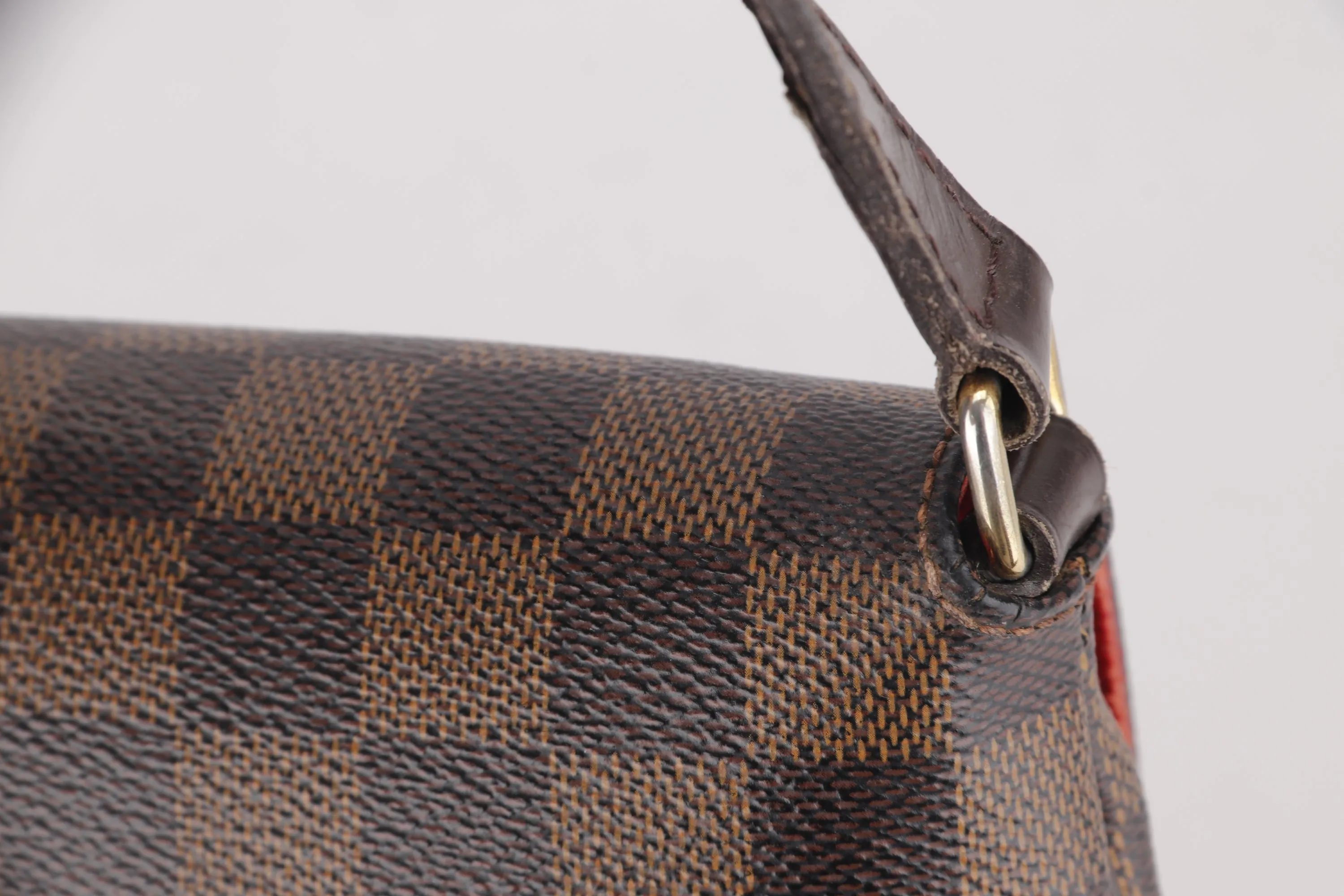 LOUIS VUITTON N51302 MUSETTE DAMIER EBENE CANVAS CROSSBODY (TH3089), NO DUST COVER