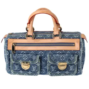 Louis Vuitton Neo Speedy Monogram Denim Handbag M95019 Blue