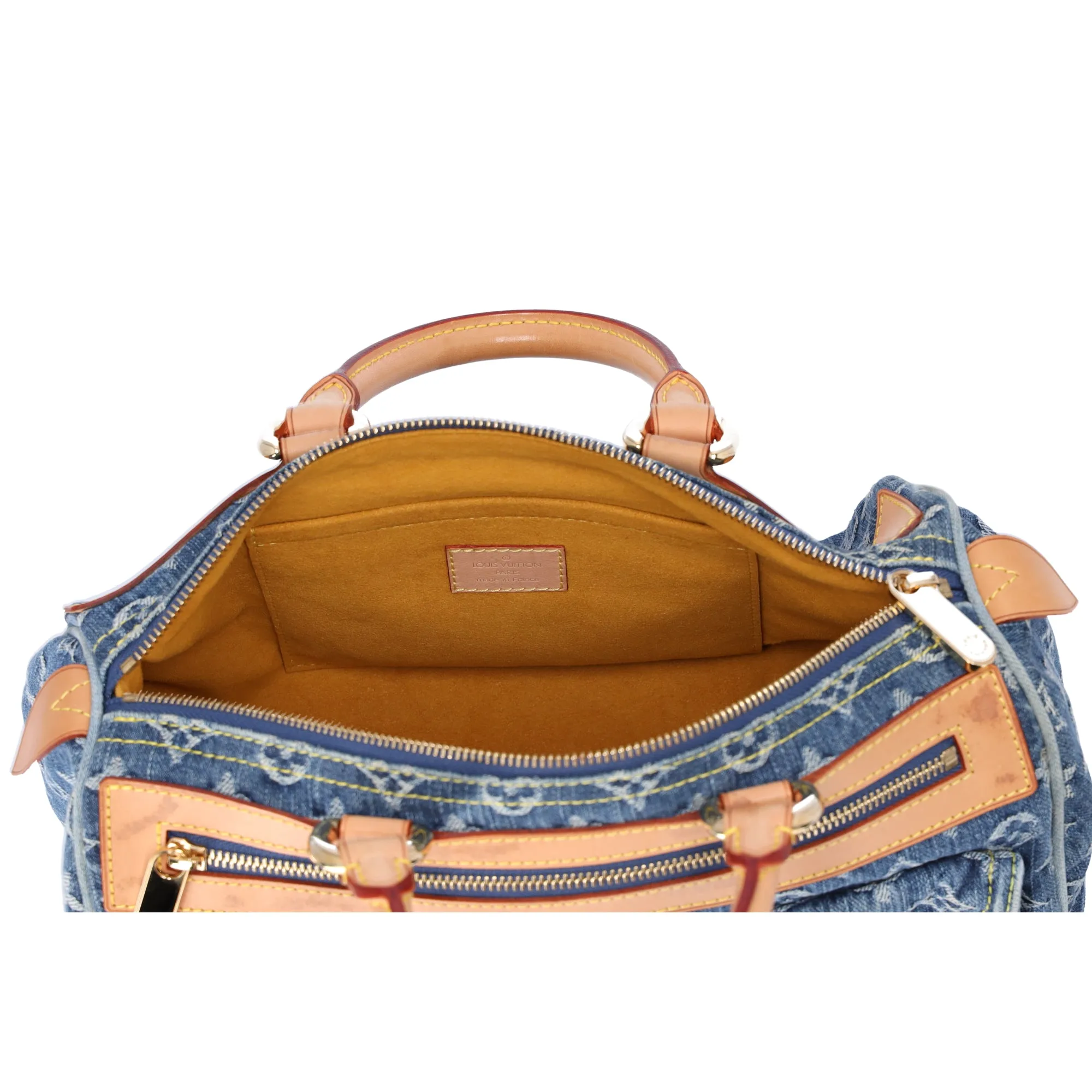 Louis Vuitton Neo Speedy Monogram Denim Handbag M95019 Blue