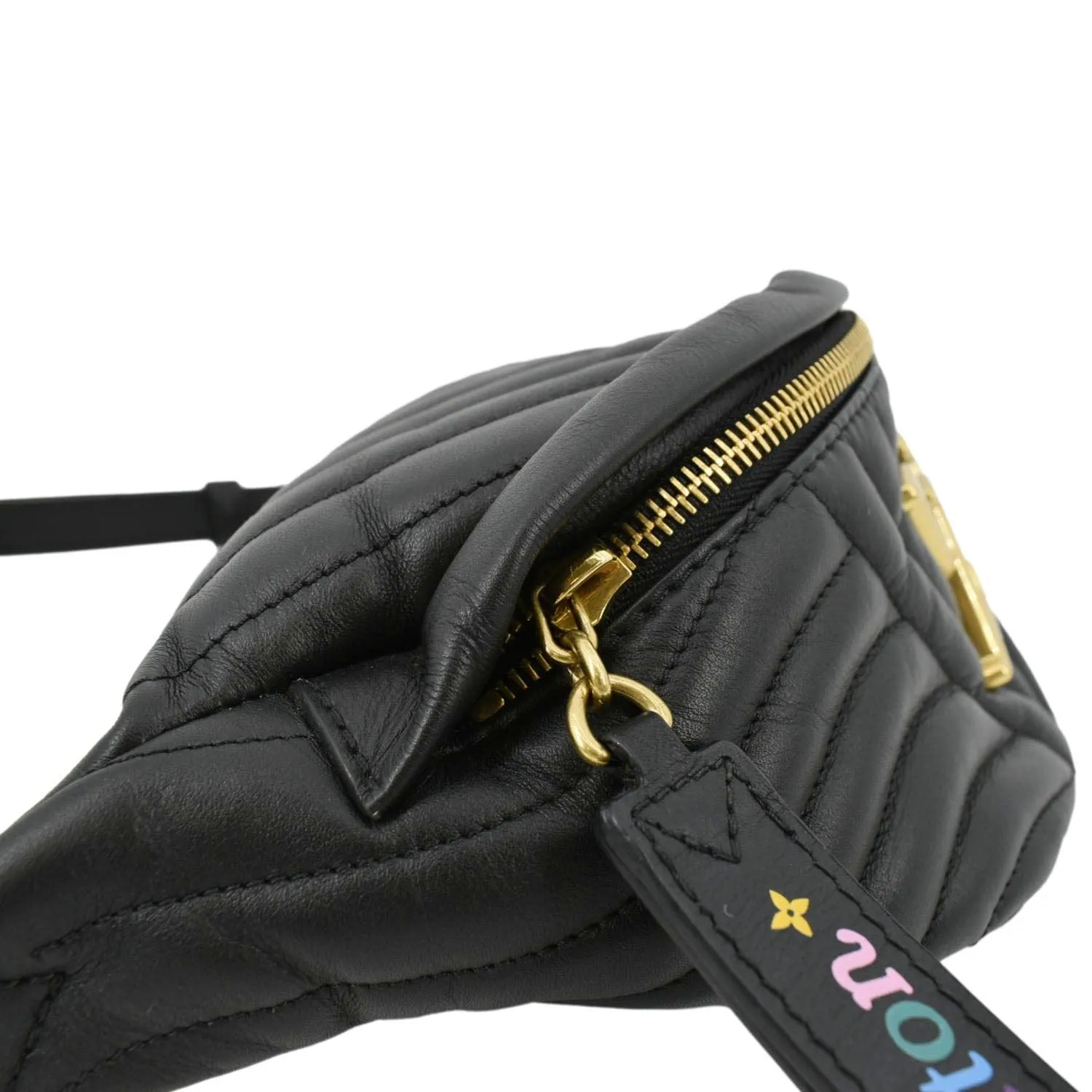 LOUIS VUITTON New Wave Quilted Leather Bumbag Black