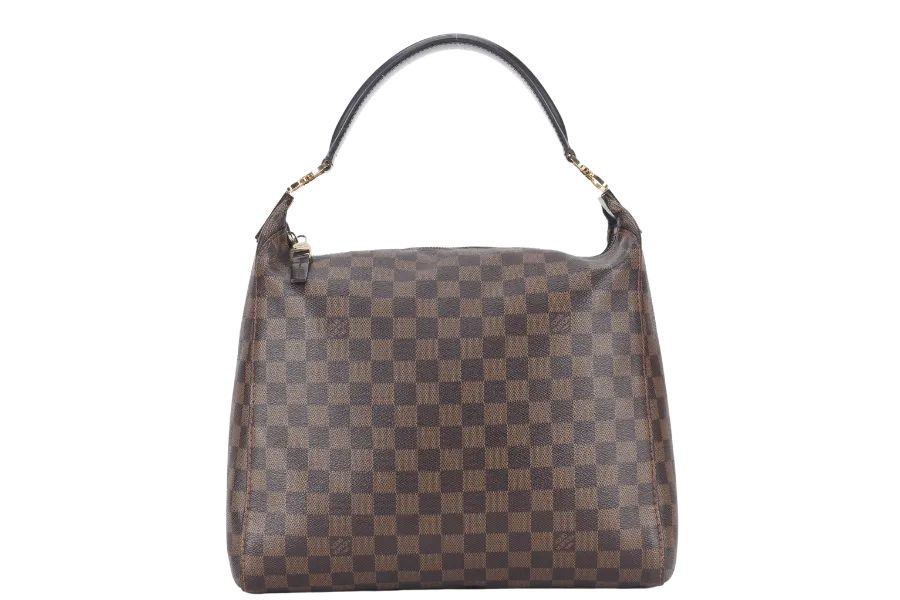 LOUIS VUITTON PORTOBELLO PM (N41184) DAMIER EBENE CANVAS HOBO BAG GOLD HARDWARE NO DUST COVER