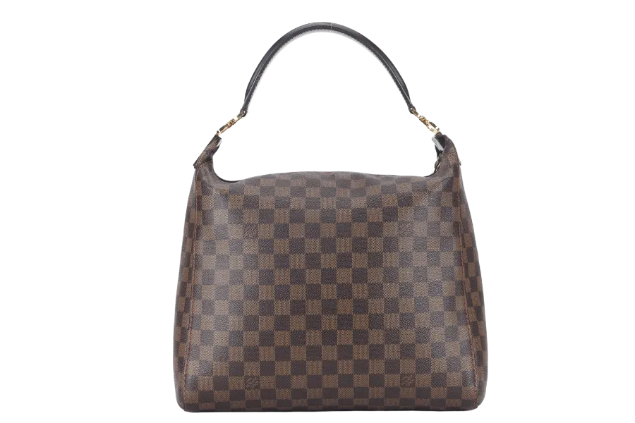 LOUIS VUITTON PORTOBELLO PM (N41184) DAMIER EBENE CANVAS HOBO BAG GOLD HARDWARE NO DUST COVER