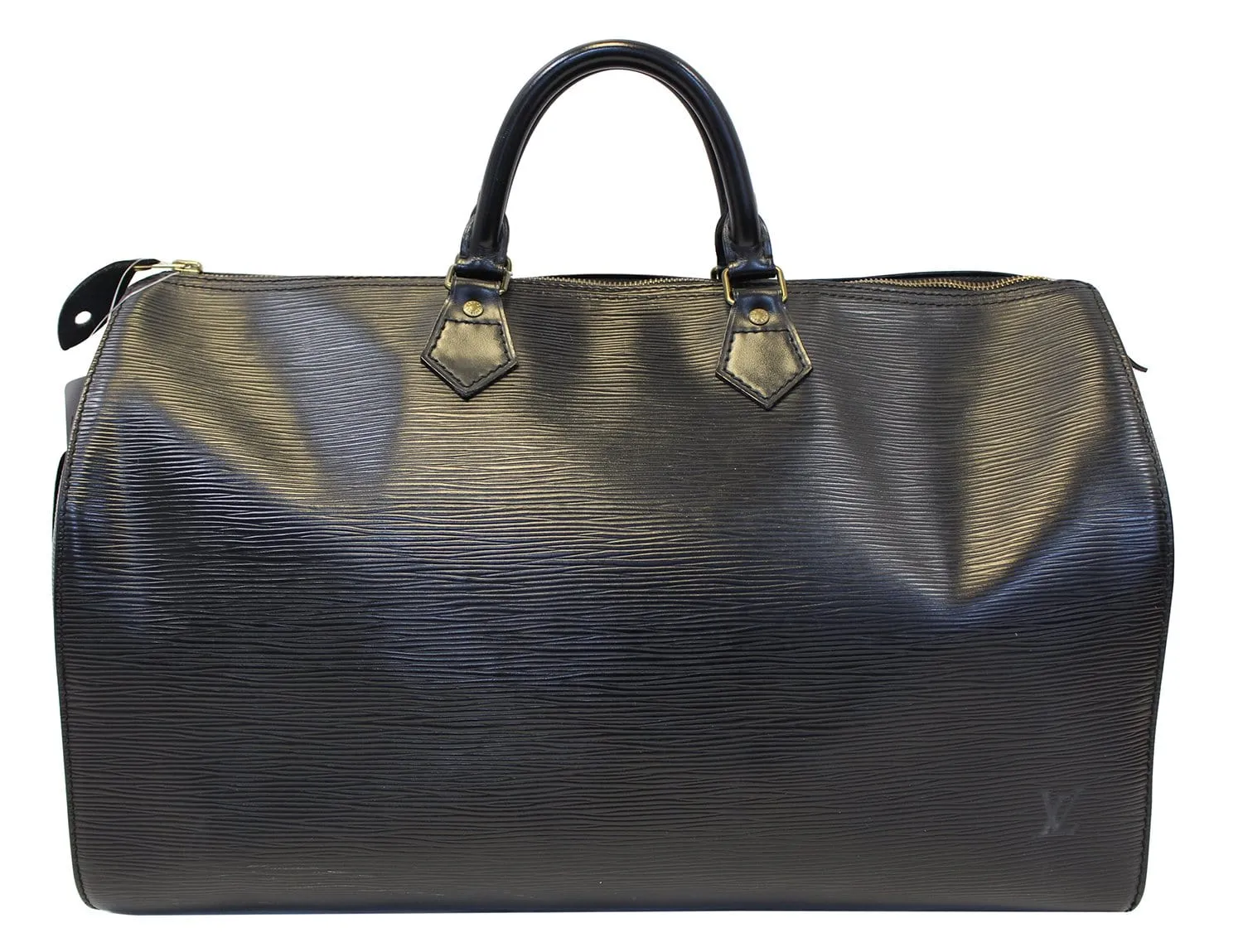 LOUIS VUITTON Satchel Bag Pre Loved Epi Leather Speedy 40 Black