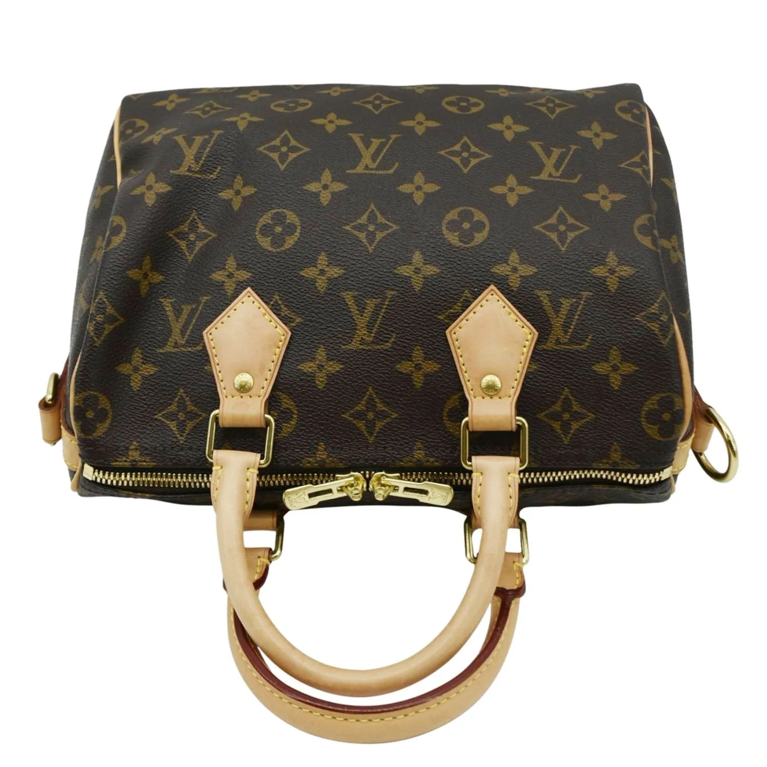 LOUIS VUITTON Speedy 25 Bandouliere Monogram Canvas Shoulder Bag Brown