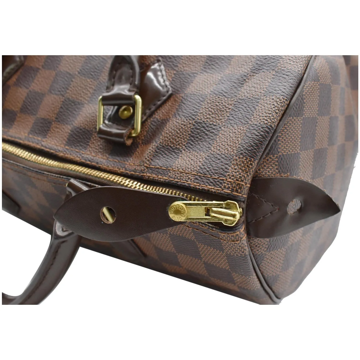 LOUIS VUITTON Speedy 30 Damier Ebene Satchel Bag Brown