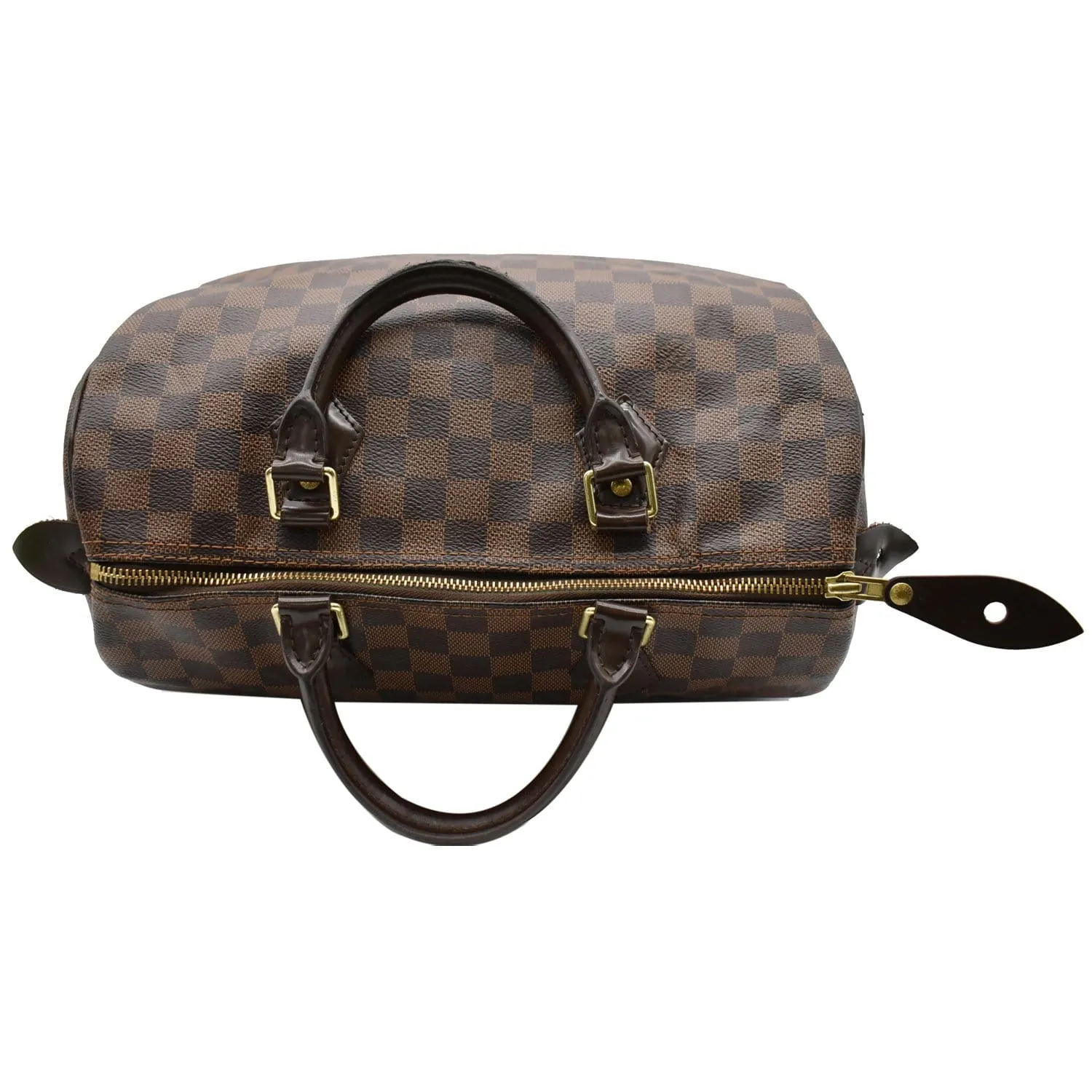 LOUIS VUITTON Speedy 30 Damier Ebene Satchel Bag Brown