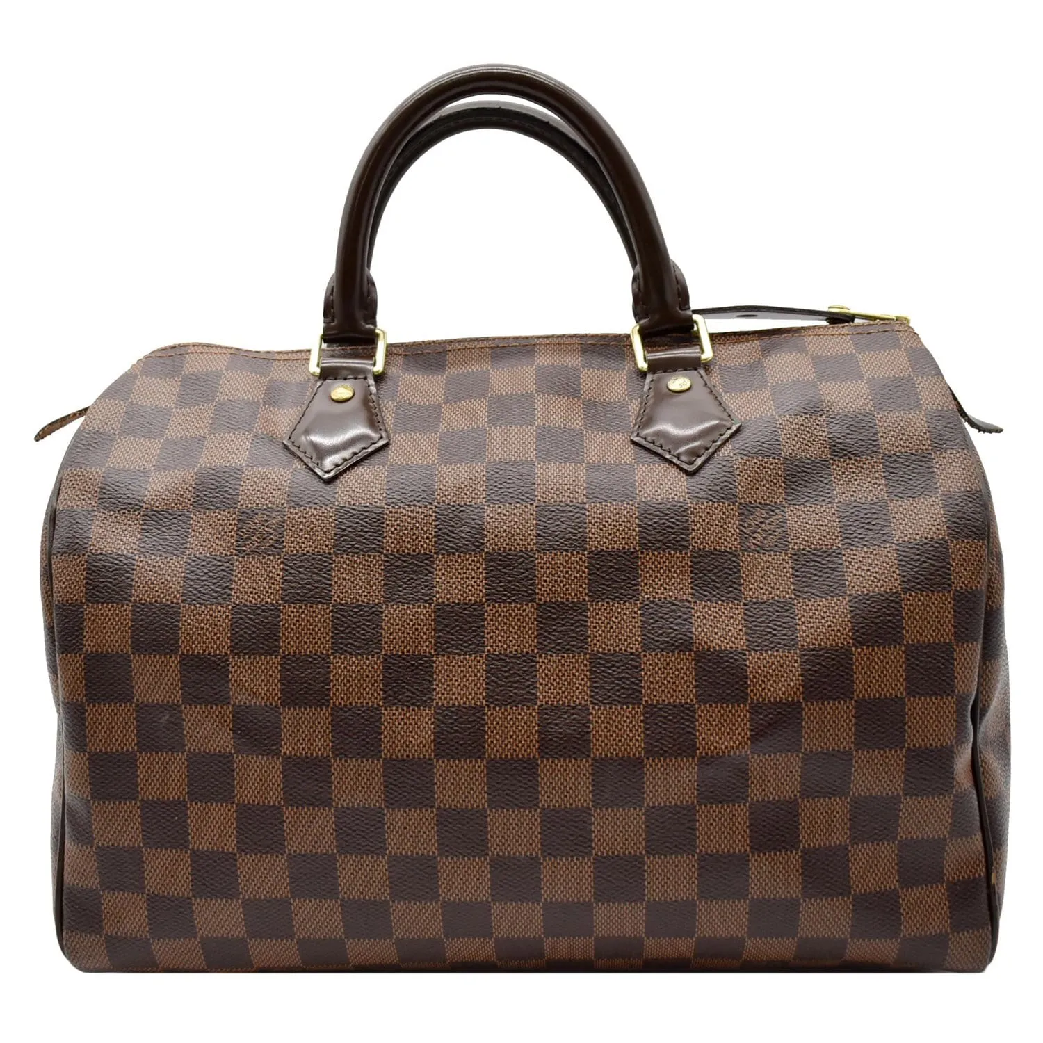 LOUIS VUITTON Speedy 30 Damier Ebene Satchel Bag Brown