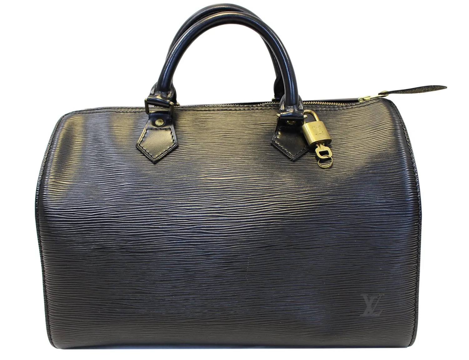 LOUIS VUITTON Speedy 30 Pre Owned Epi Leather Black  Satchel Bag