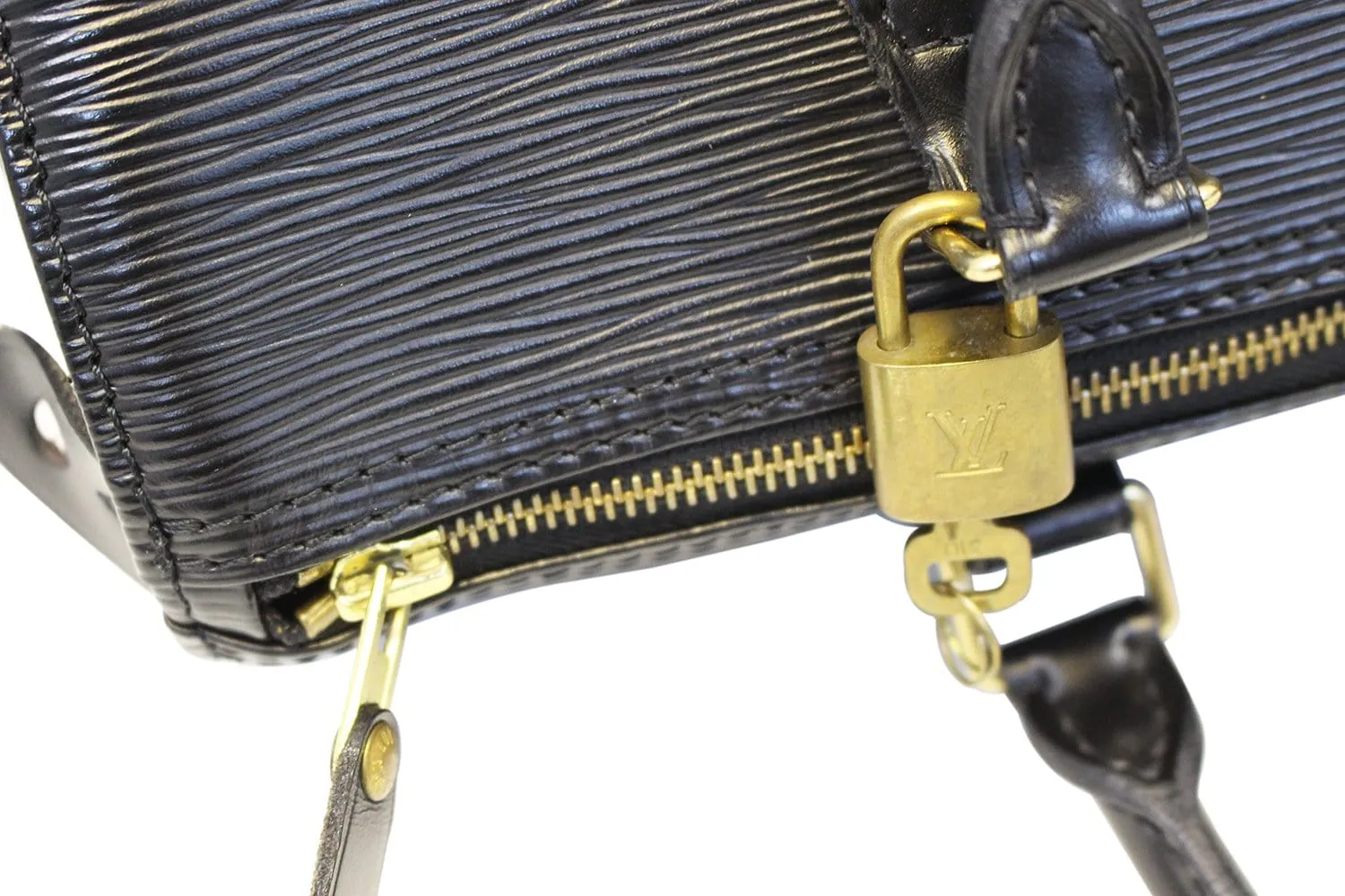 LOUIS VUITTON Speedy 30 Pre Owned Epi Leather Black  Satchel Bag
